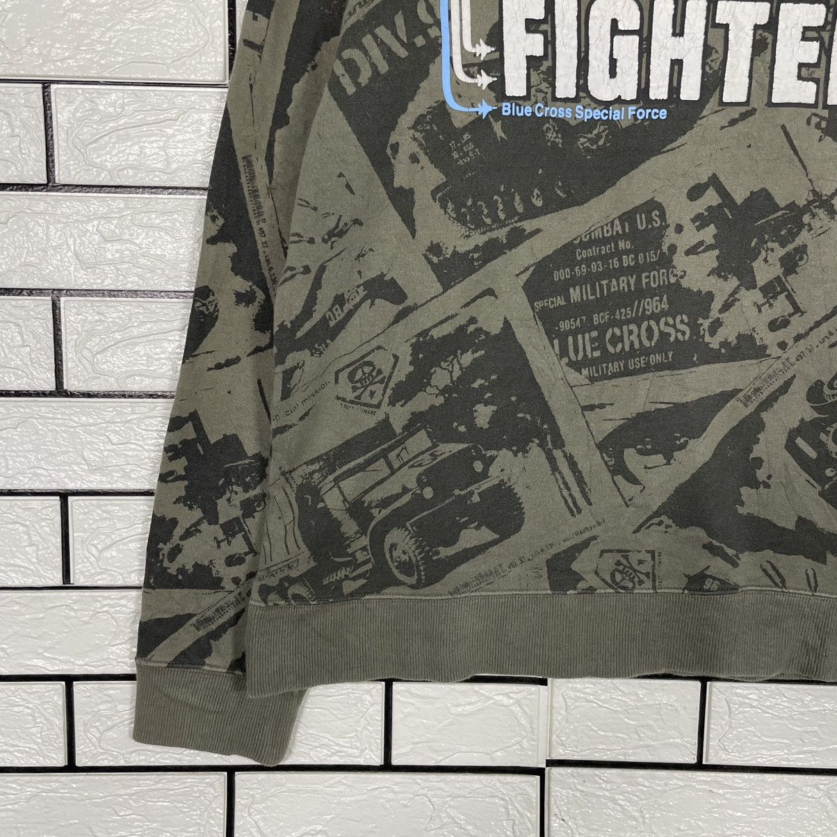 Japanese Brand Blue Cross Military Fighter Sweatshirt Size US M / EU 48-50 / 2 - 3 Thumbnail