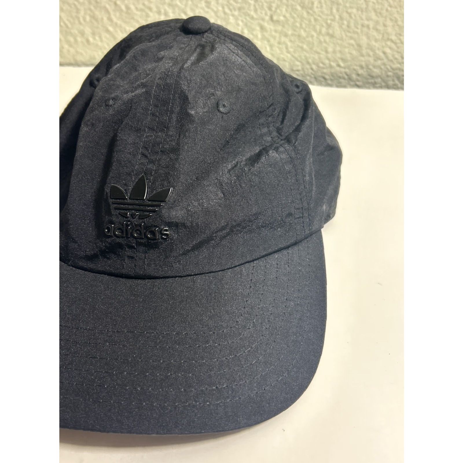 Adidas Adidas Strapback Hat Black Nylon Adjustable Baseball Cap Mens Lottery Size ONE SIZE - 4 Thumbnail