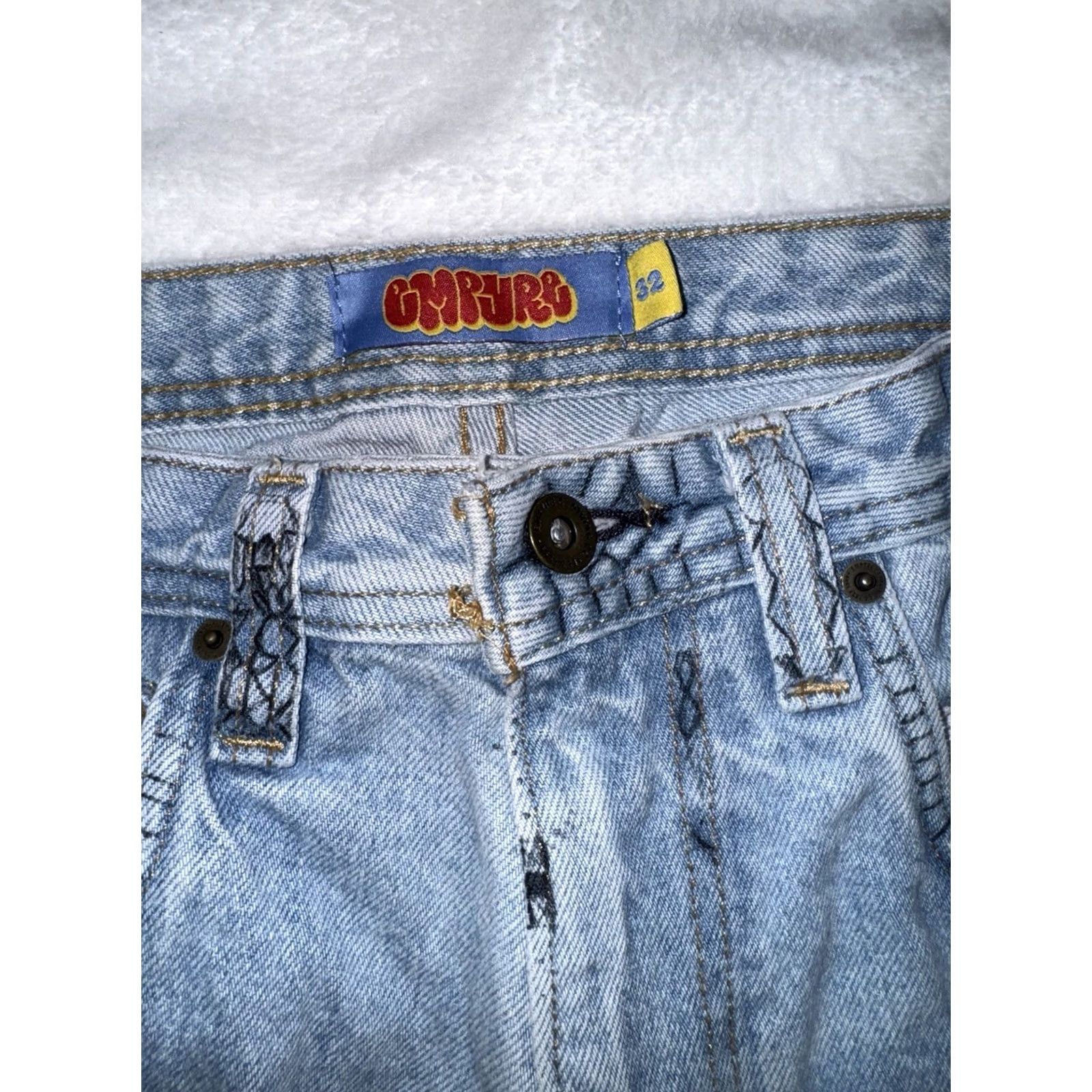Empyre VINTAGE Empyre Jeans Mens Size 32 Relaxed Baggy Skater Pants Embroidered Blue Size US 32 / EU 48 - 2 Thumbnail