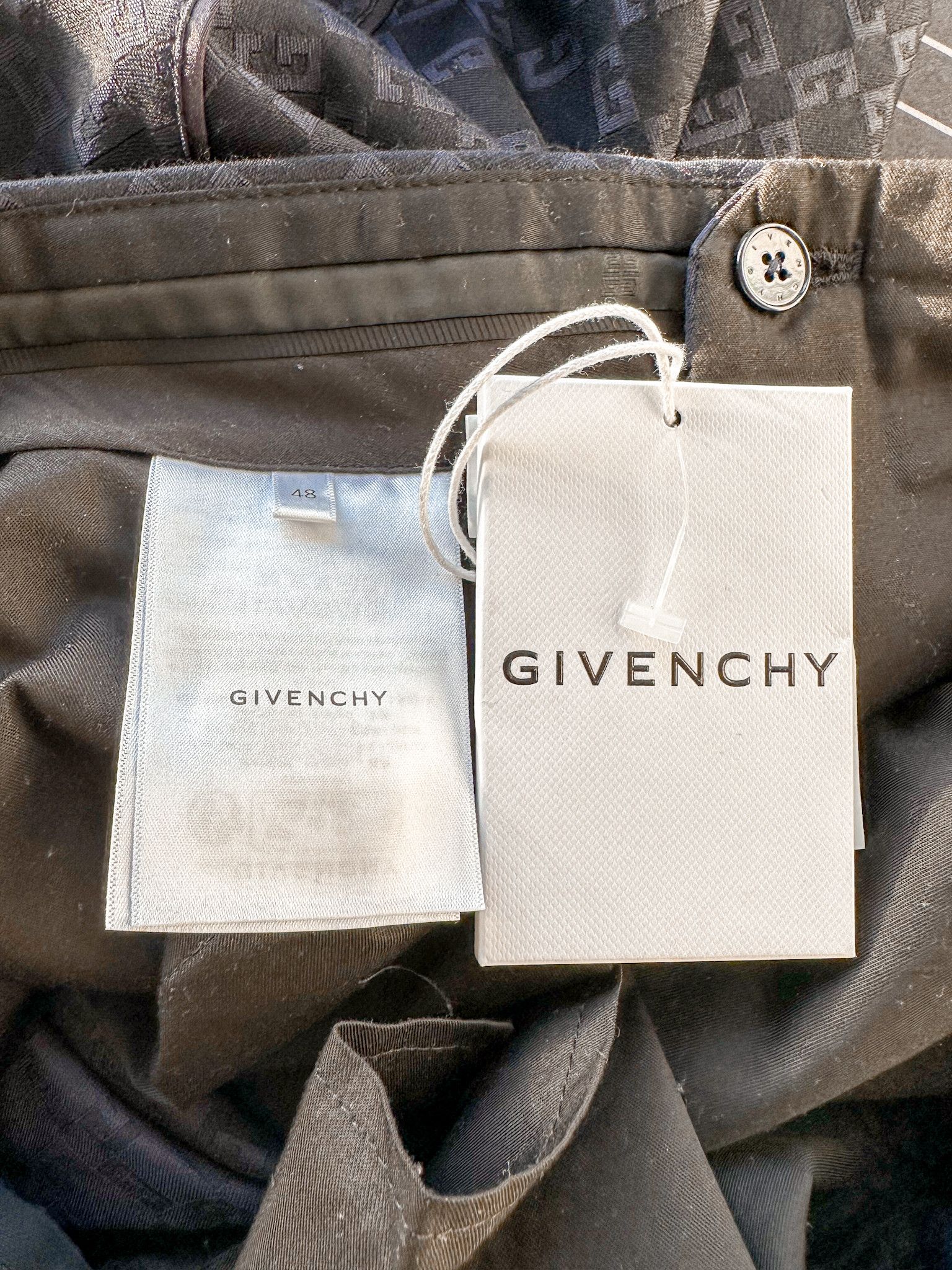 Givenchy Givenchy 4G-Logo Straight-Leg Wool and Silk-Blend Trousers Size 38R - 12 Thumbnail