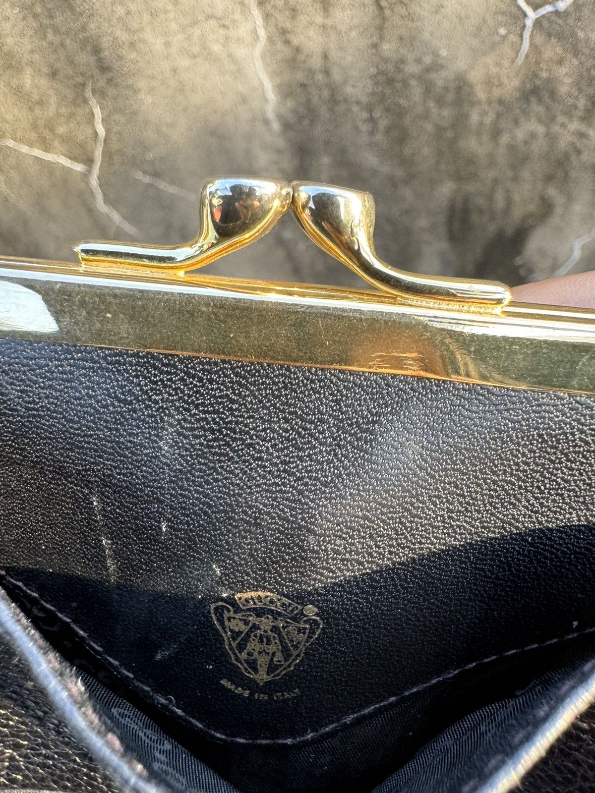 Gucci Gucci Coin Purse Leather Kiss Lock Size ONE SIZE - 6 Thumbnail