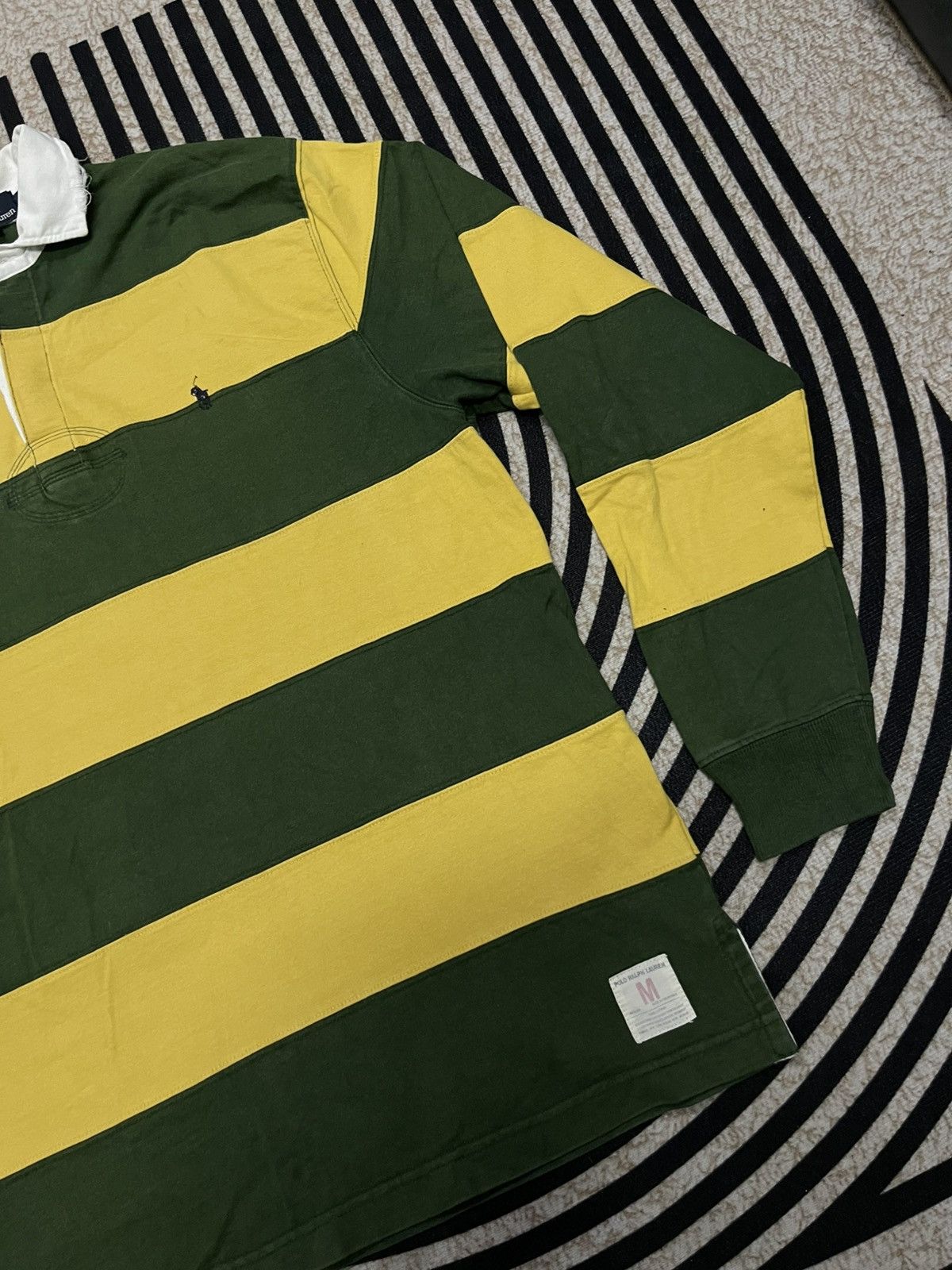 Polo Ralph Lauren 1990 POLO RALPH LAUREN STRIPES KANYE WEST STYLE POLO SHIRT Size US M / EU 48-50 / 2 - 4 Thumbnail