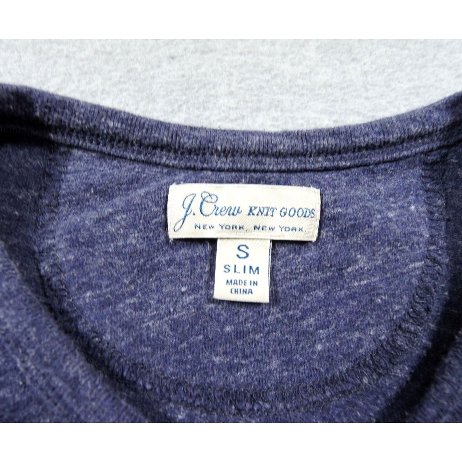 J.Crew JCrew Shirt Mens Small Blue Henley Long Sleeve Slim Fit Knit Cotton Casual Size US S / EU 44-46 / 1 - 5 Thumbnail