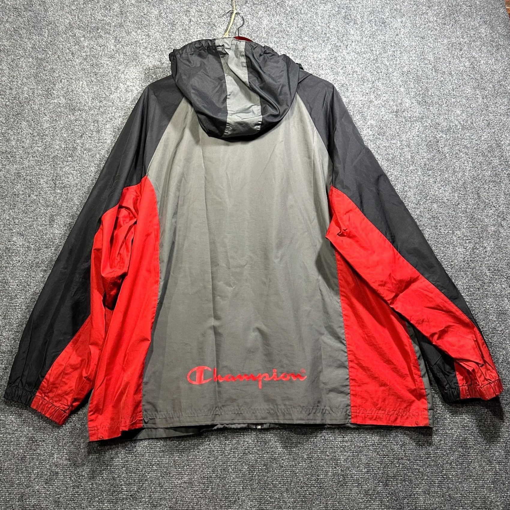 Champion VINTAGE Champion Jacket Mens 2XL Windbreaker Hooded Pockets Logo 90s Windbreaker Size US XXL / EU 58 / 5 - 6 Thumbnail