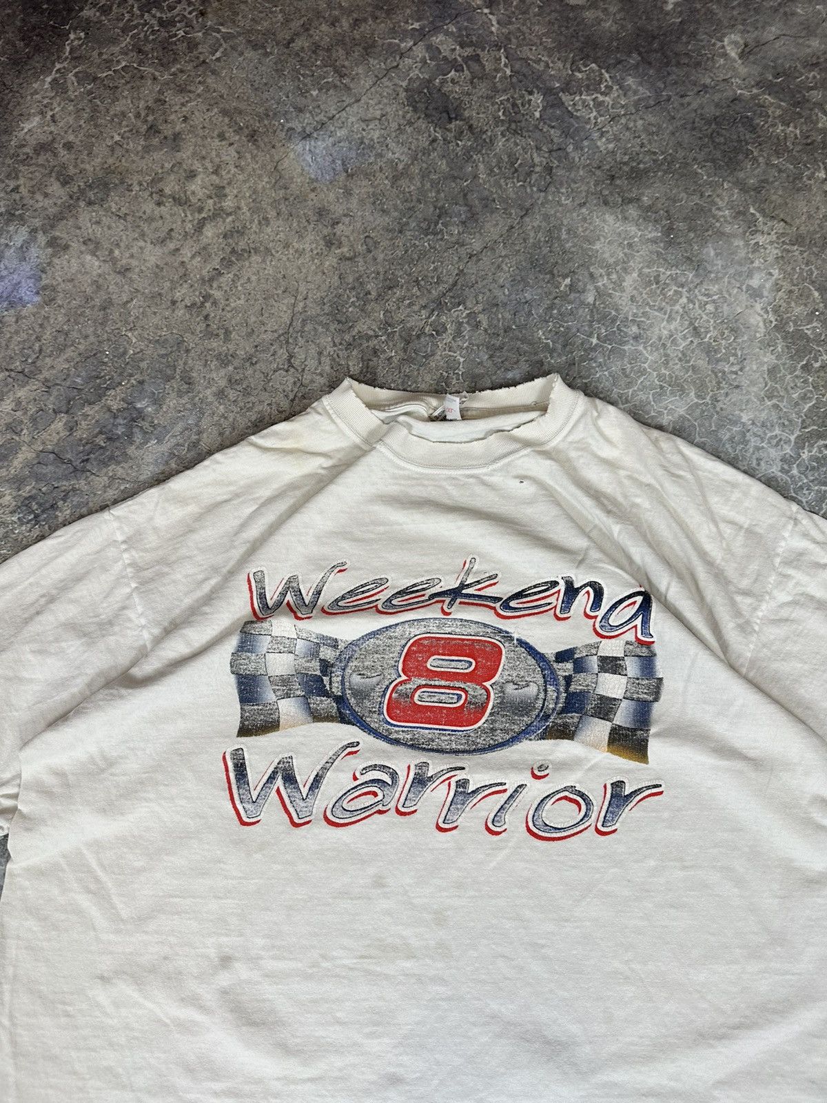 Vintage Vintage Cropped Distressed 8Ball Weekend Warrior Tee Size US XL / EU 56 / 4 - 4 Thumbnail