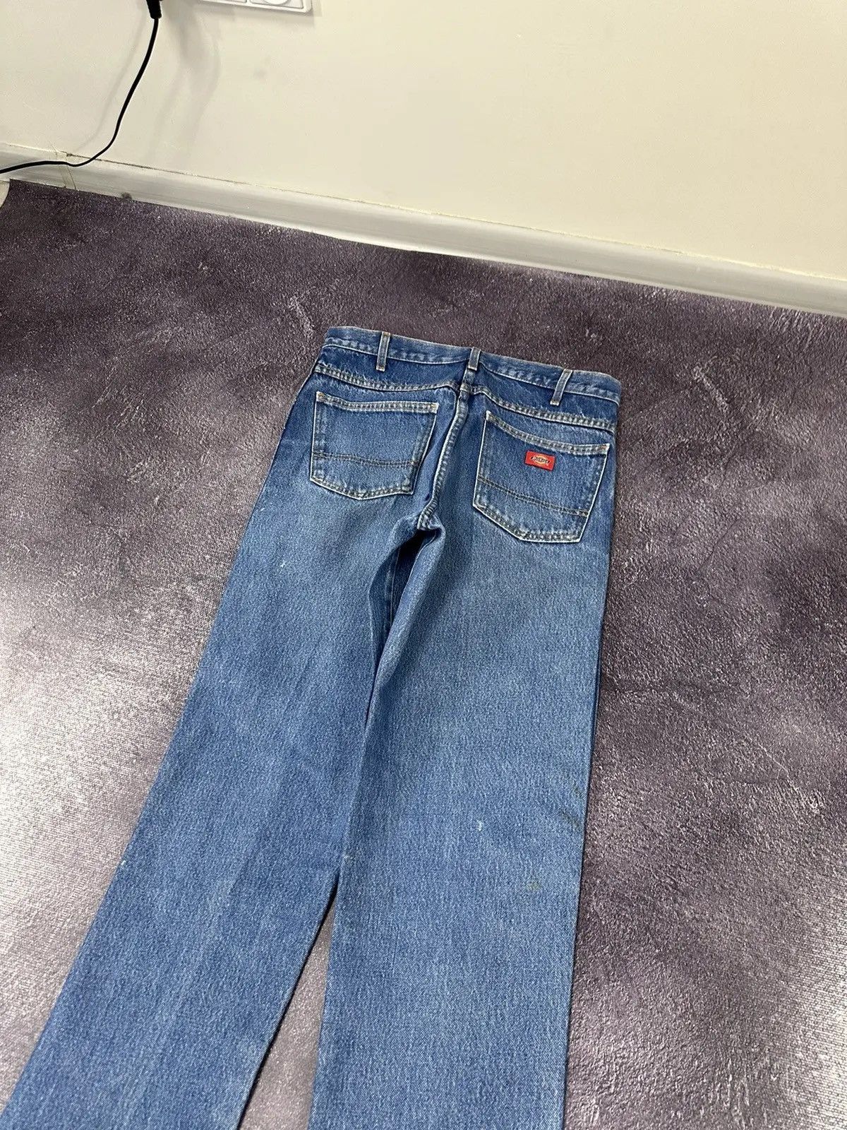 Dickies × Vintage Vintage Dickies Faded Blue Work Denim Hype Slim Flared Jeans Size US 34 / EU 50 - 4 Thumbnail