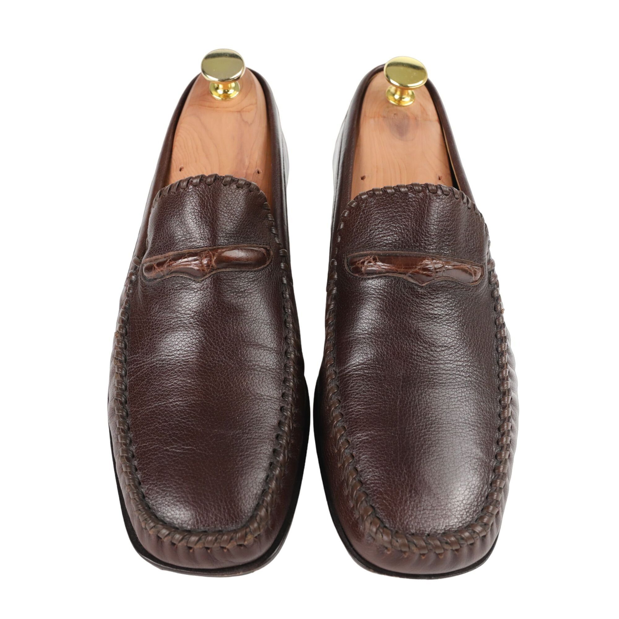 Johnston & Murphy Vintage Exotic Crocodile and Calf Johnston Murphy Mens Brown Size US 8 / EU 41 - 2 Thumbnail