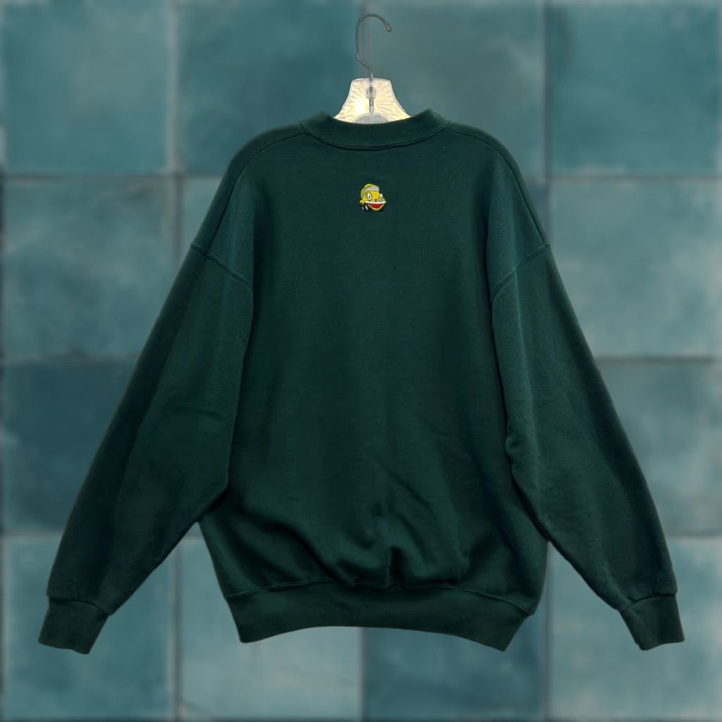 Fruit Of The Loom VINTAGE Fruit of the Loom Sweatshirt XL Hunter WVWC Campus Activities Board Bus Green 1990s Mens Size US XL / EU 56 / 4 - 1 Thumbnail