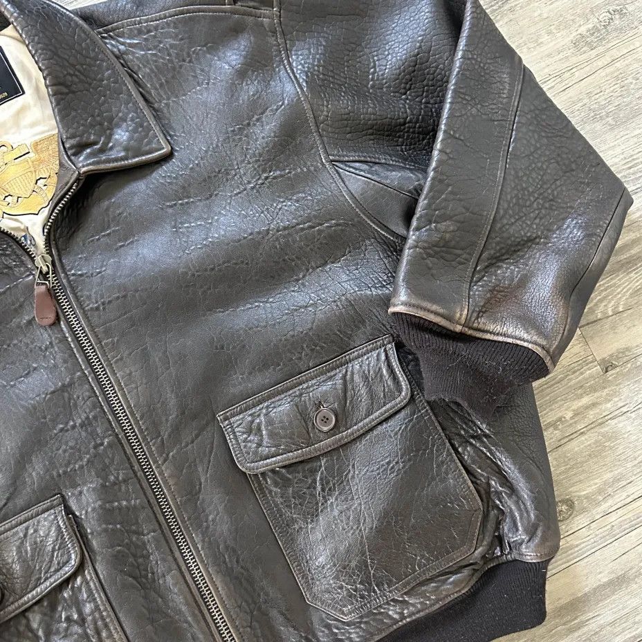 Schott Vintage Schott G-1 M-422 B Wings Of Gold Bomber Jacket 4XL Size US XXL / EU 58 / 5 - 2 Thumbnail