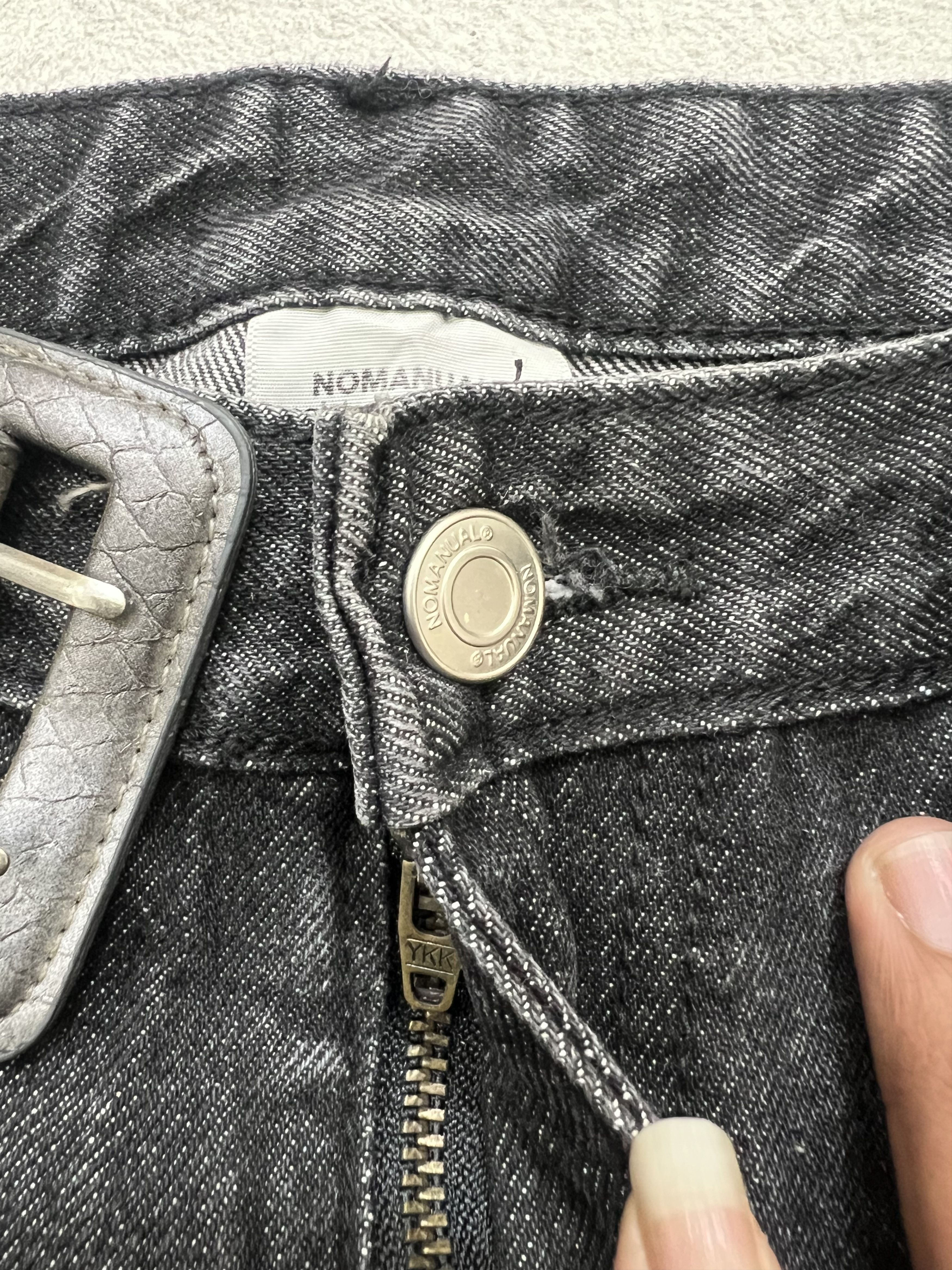 Japanese Brand 2000s Nomanual Ruched Bootcut Flare Jeans y2k Lgb Ifsix Size US 34 / EU 50 - 6 Thumbnail