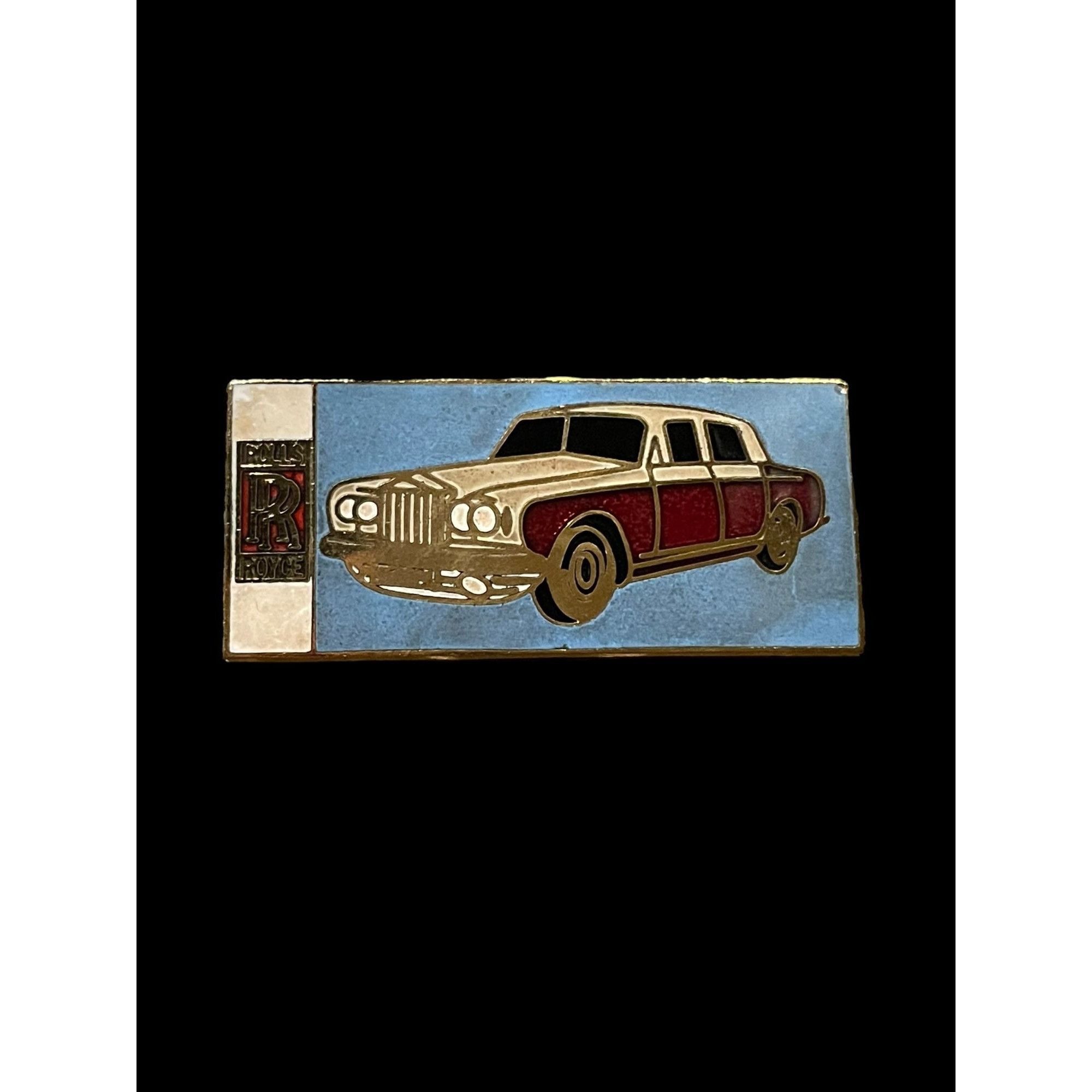 Jewelry Vintage A Dean Watkins Gold Tone Red & White Rolls Royce Pin Size ONE SIZE - 1 Thumbnail
