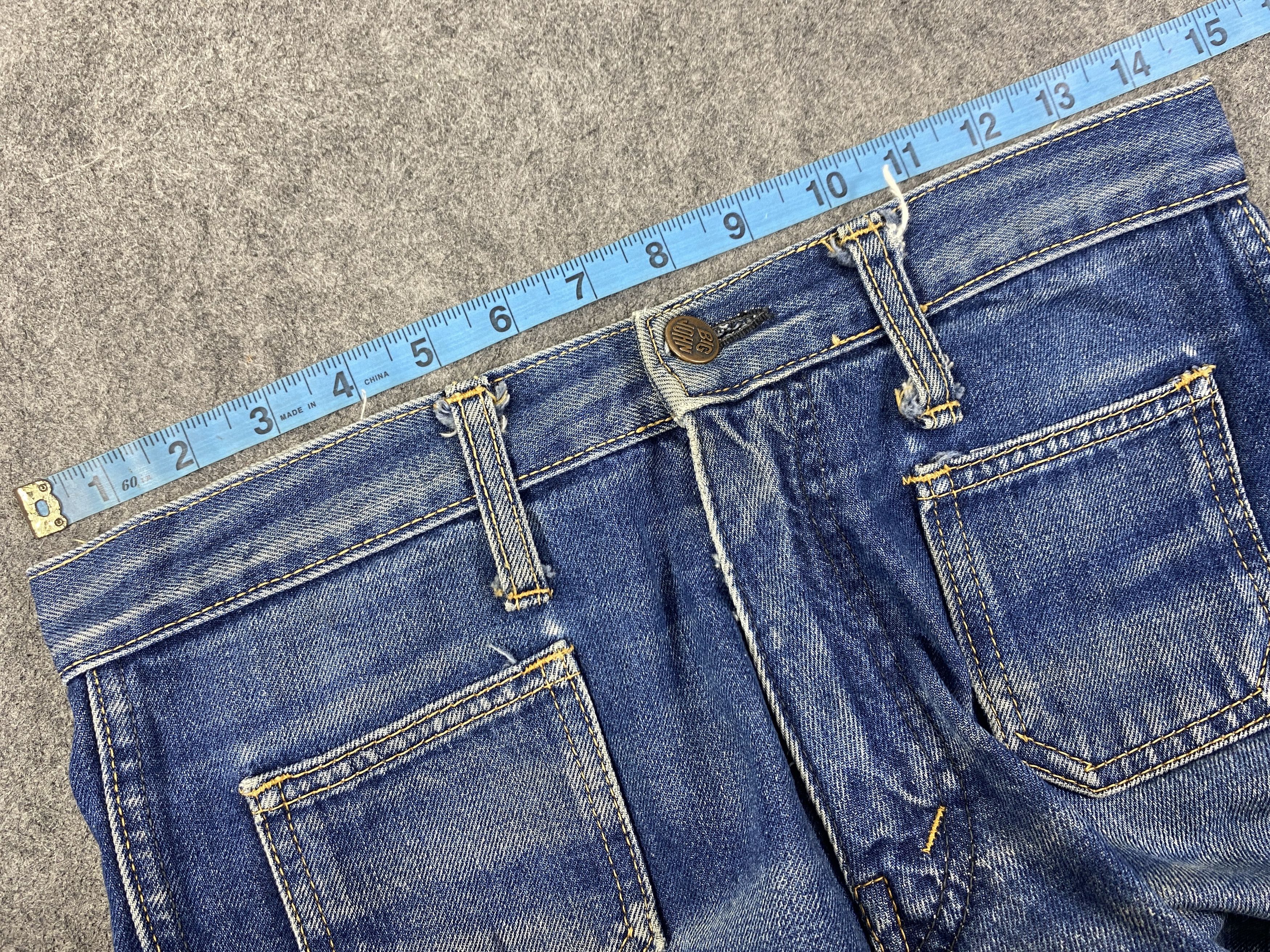 Japanese Brand Faded Blue Vintage Big-John Flare Jeans 29x28.5 - JN3371 Size US 29 - 9 Thumbnail
