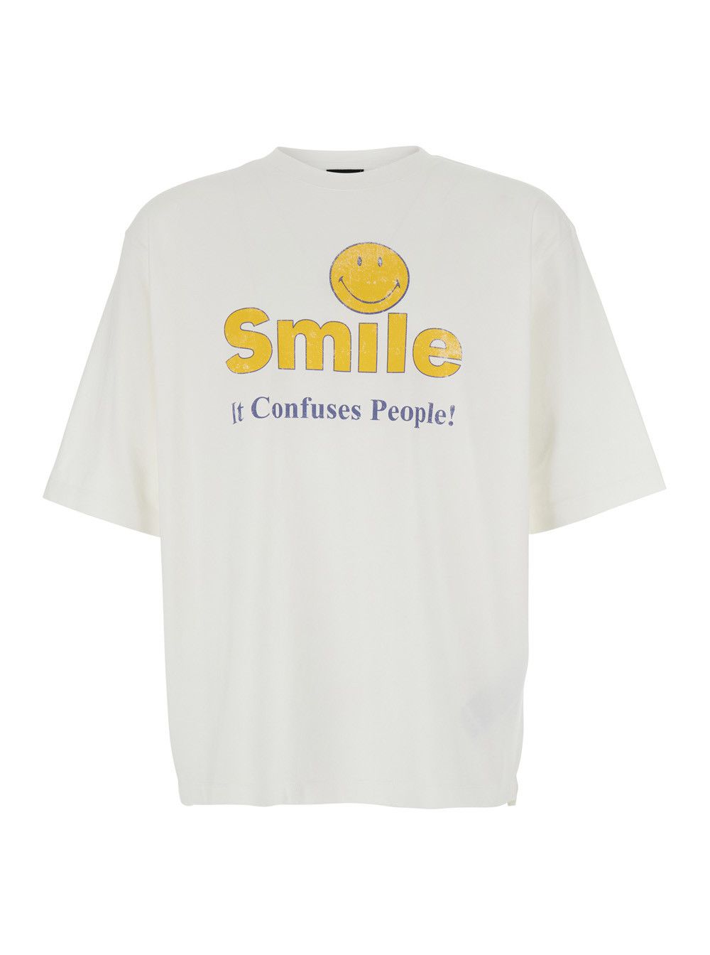 Dsquared2 Men's White Cotton Crew Neck T-Shirt with Front Print Size US M / EU 48-50 / 2 - 1 Thumbnail
