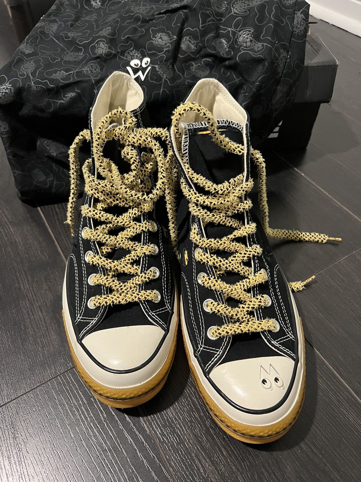 image of Dr Woo X Converse Shoes in Black, Men's (Size 10.5)