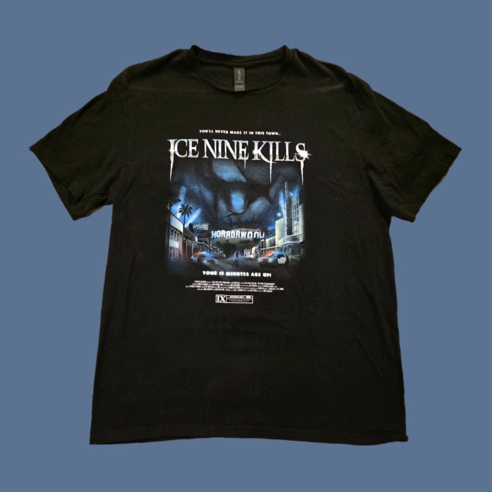 Gildan VINTAGE Ice Nine Kills Welcome To Horrorwood Band T Shirt Black Adult Large Size US L / EU 52-54 / 3 - 1 Thumbnail