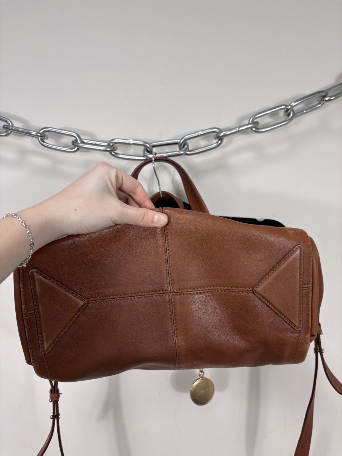 Bally Bally Madria Brown Genuine Leather Handle Bag Shoulder Size ONE SIZE - 17 Thumbnail