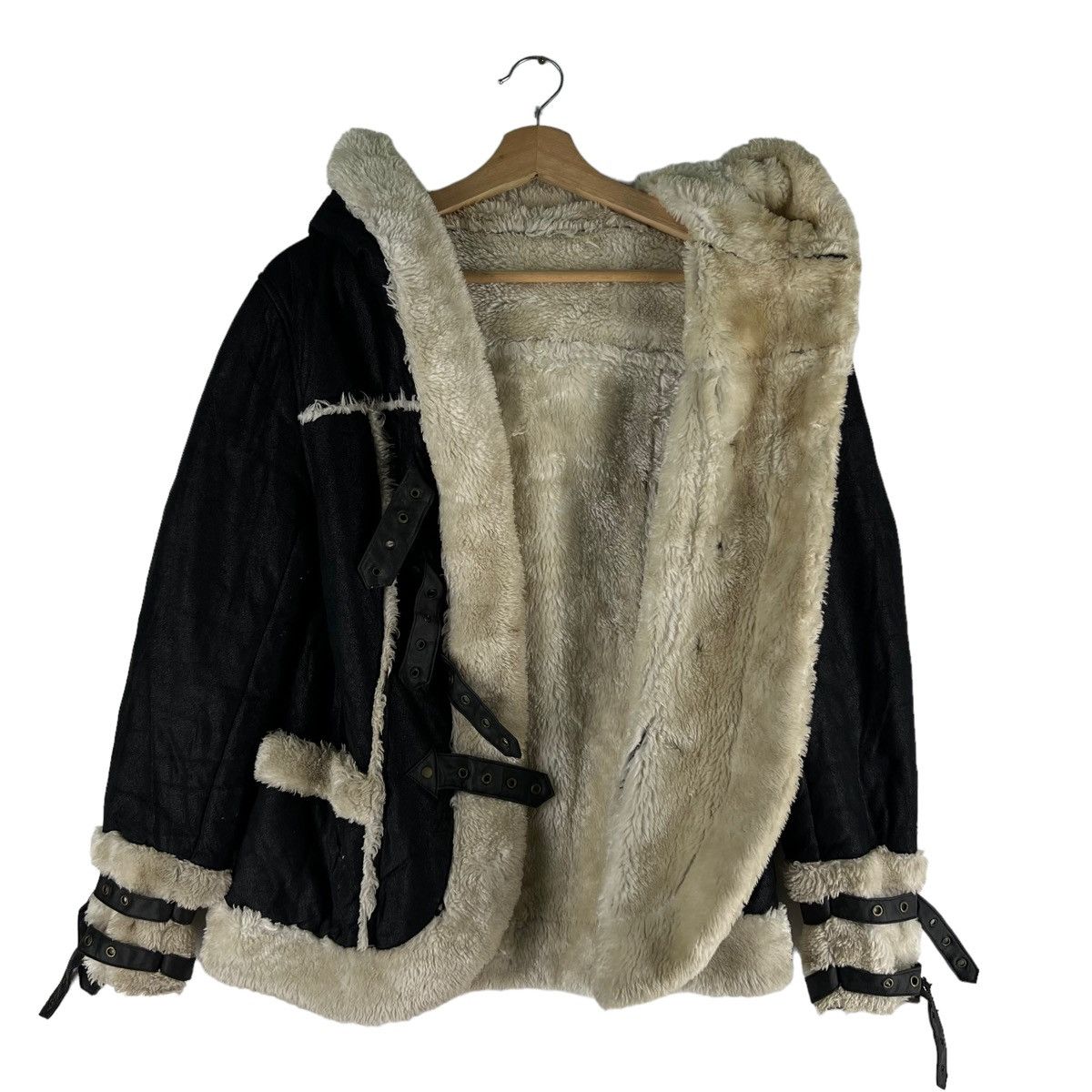 Japanese Brand d.i.a. Shearling Jacket Mink Fur Lining Issey Miyake Design Size US M / EU 48-50 / 2 - 7 Thumbnail