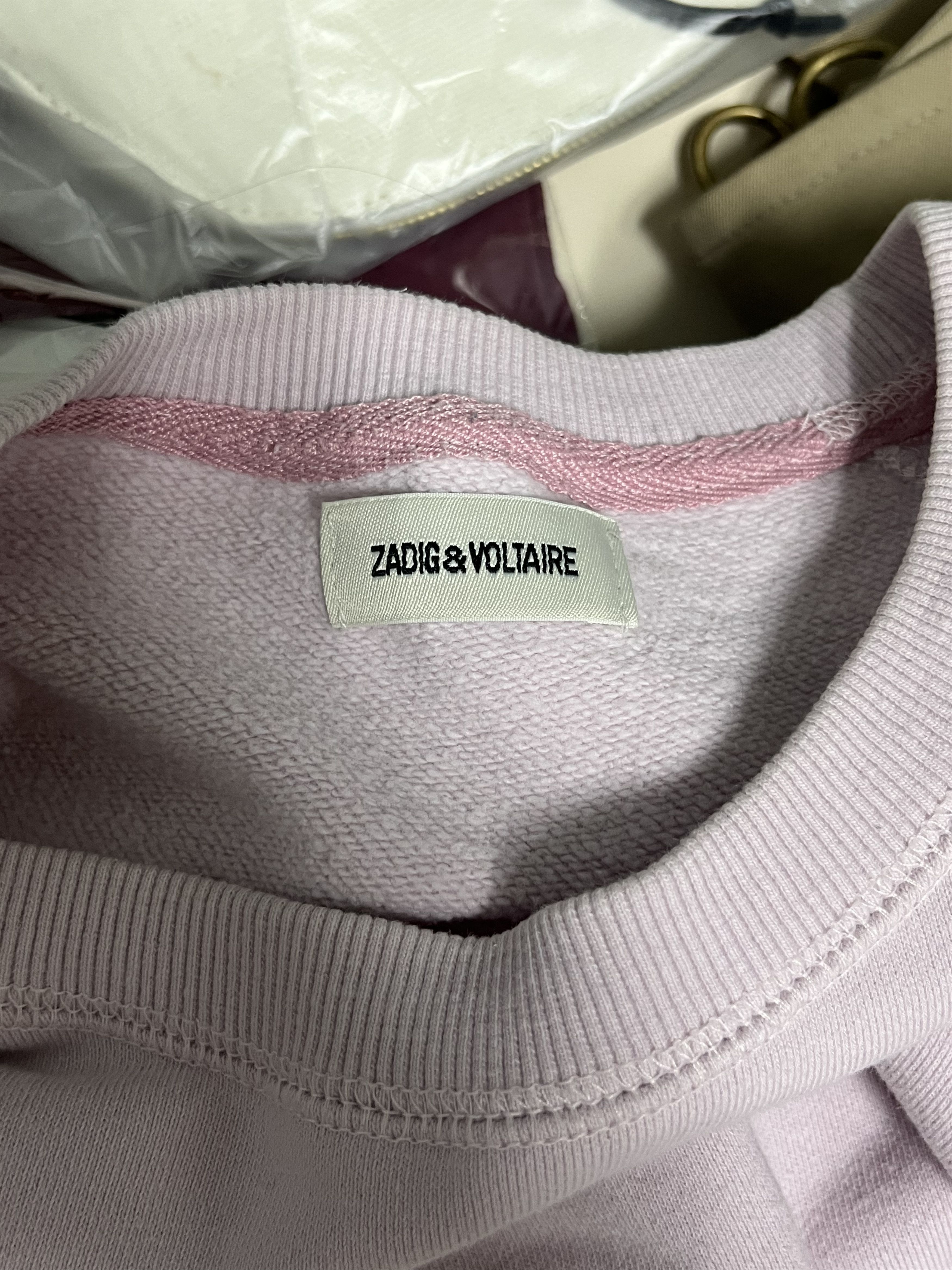 Zadig & Voltaire Zadig & Voltaire Strawberry Milk-Colored Luxe Sweatshirt Size S / US 4 / IT 40 - 3 Thumbnail