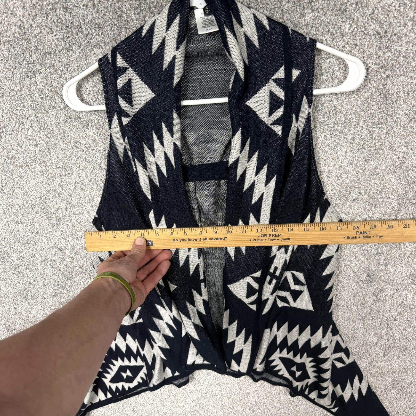 Vintage VINTAGE Aztec Waterfall Sweater Vest Women S Blue White Geometric Open Boho Festival USA Size S / US 4 / IT 40 - 3 Thumbnail