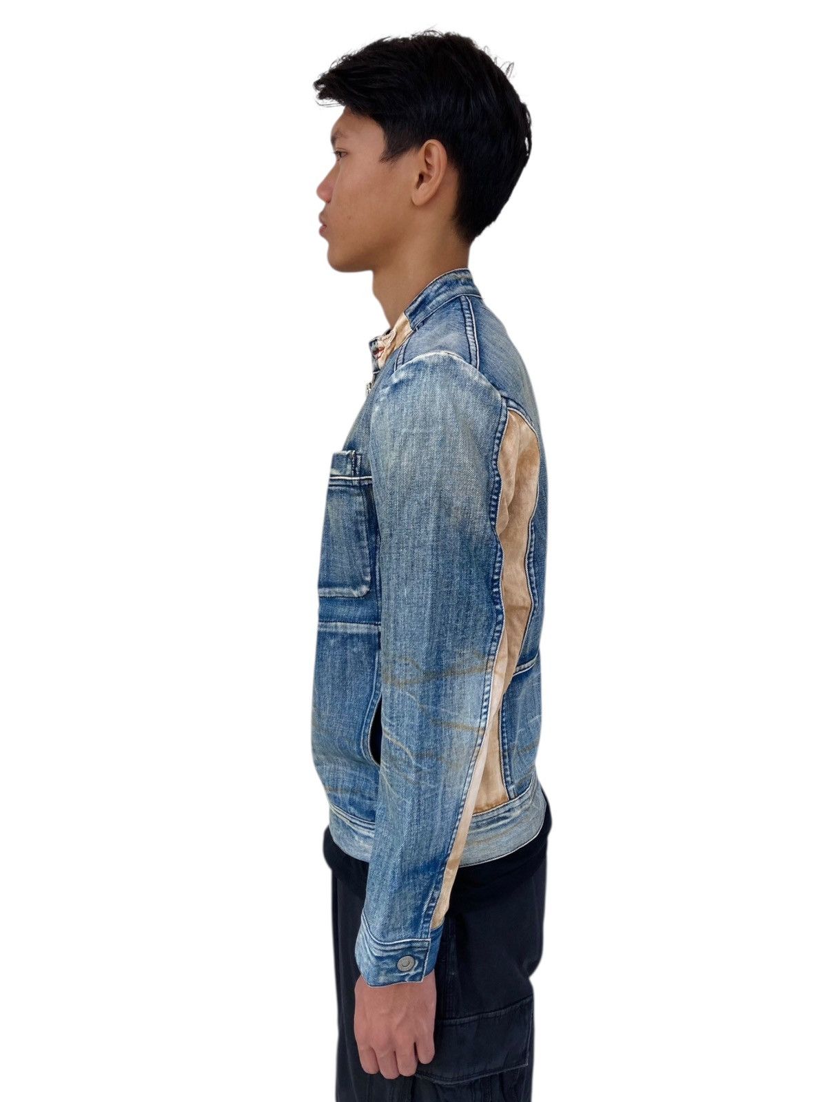 Diesel 2000s Diesel - Lampo Zips Rider Denim Jacket Size US M / EU 48-50 / 2 - 2 Thumbnail