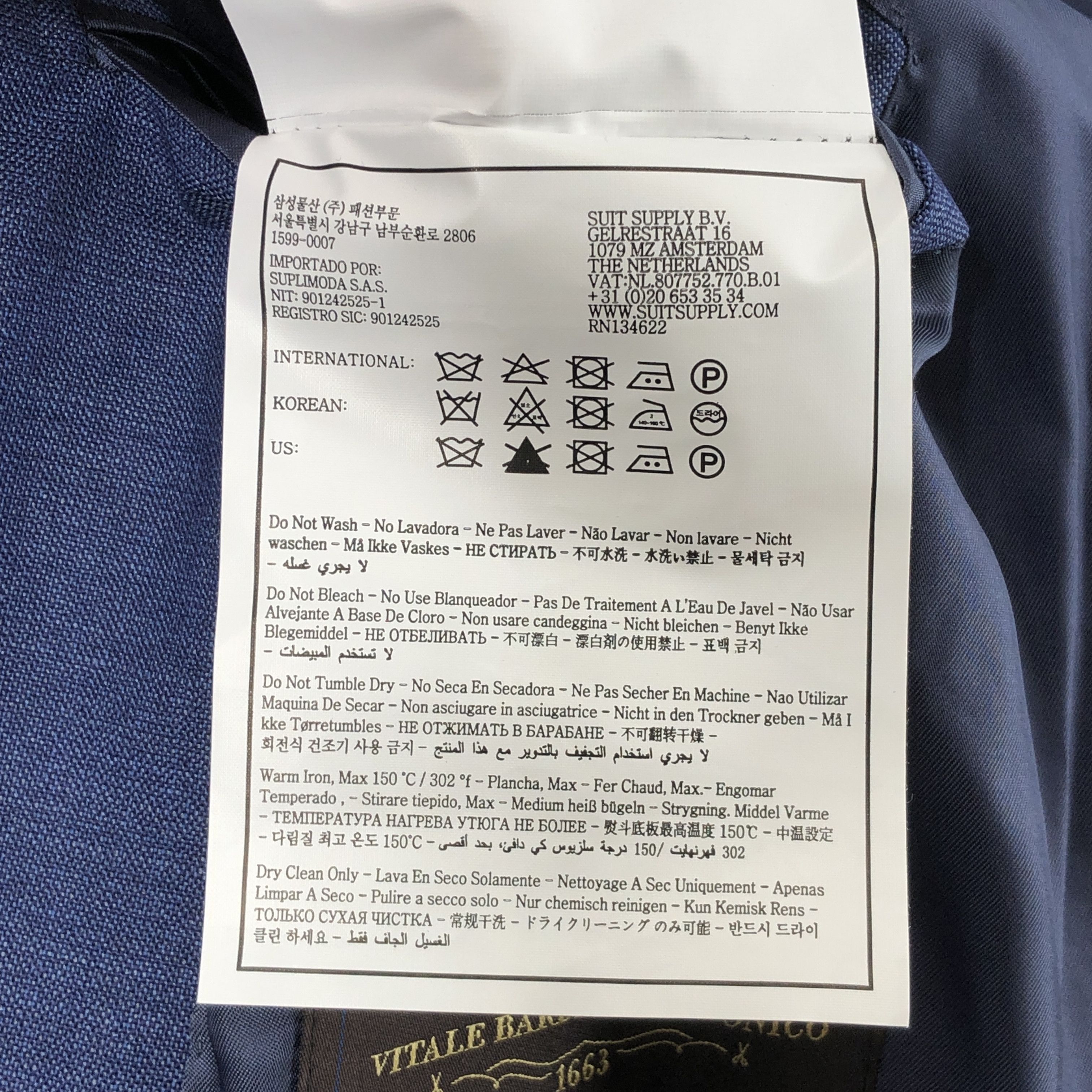 Suitsupply Napoli Single Breasted Wool Blazer Size EU:26; UK:44; US:44R Size 44R - 10 Thumbnail