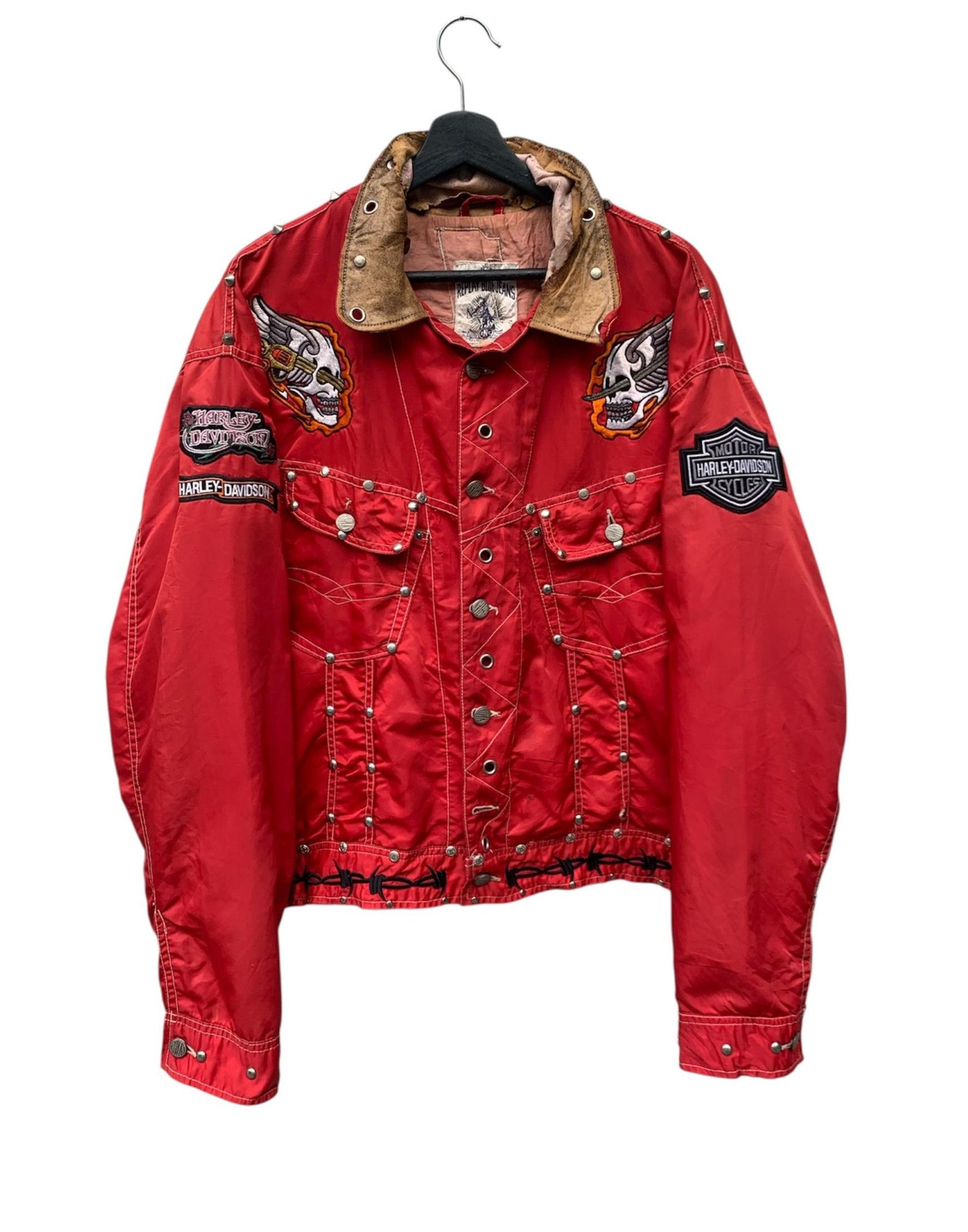 Replay Very Rare Vintage Replay Blue Jeans x Harley Davidson Jacket Size US M / EU 48-50 / 2 - 2 Thumbnail