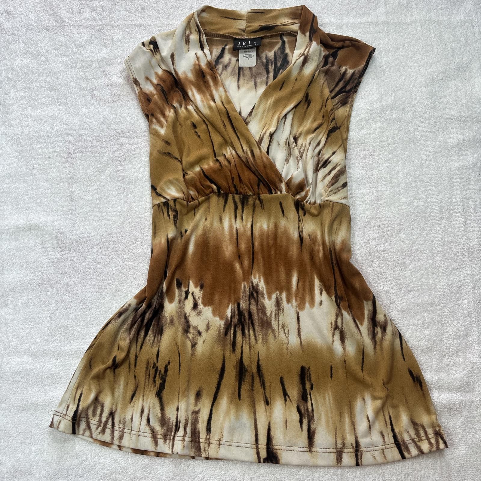 Other y2k tie die brown fitted blouse Size S / US 4 / IT 40 - 1 Thumbnail