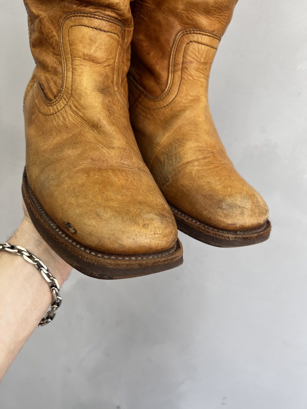 A.S.98 × Japanese Brand Western ankle moto 90s Boots Leather Style guidi Size US 9 / IT 39 - 2 Thumbnail