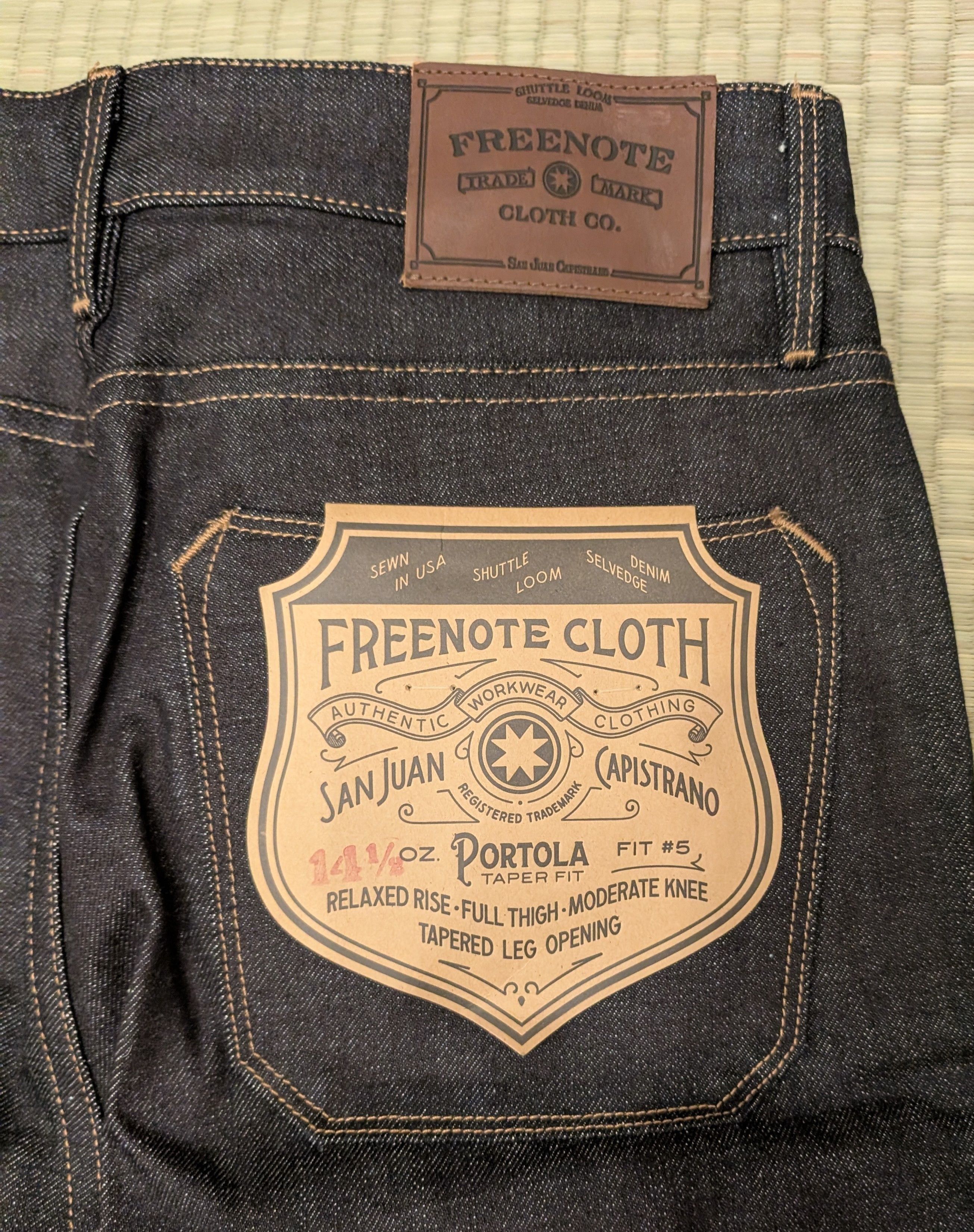 Freenote Cloth NWOT Freenote Cloth Portola Classic Taper 14.5 oz Jeans Size US 32 / EU 48 - 5 Thumbnail