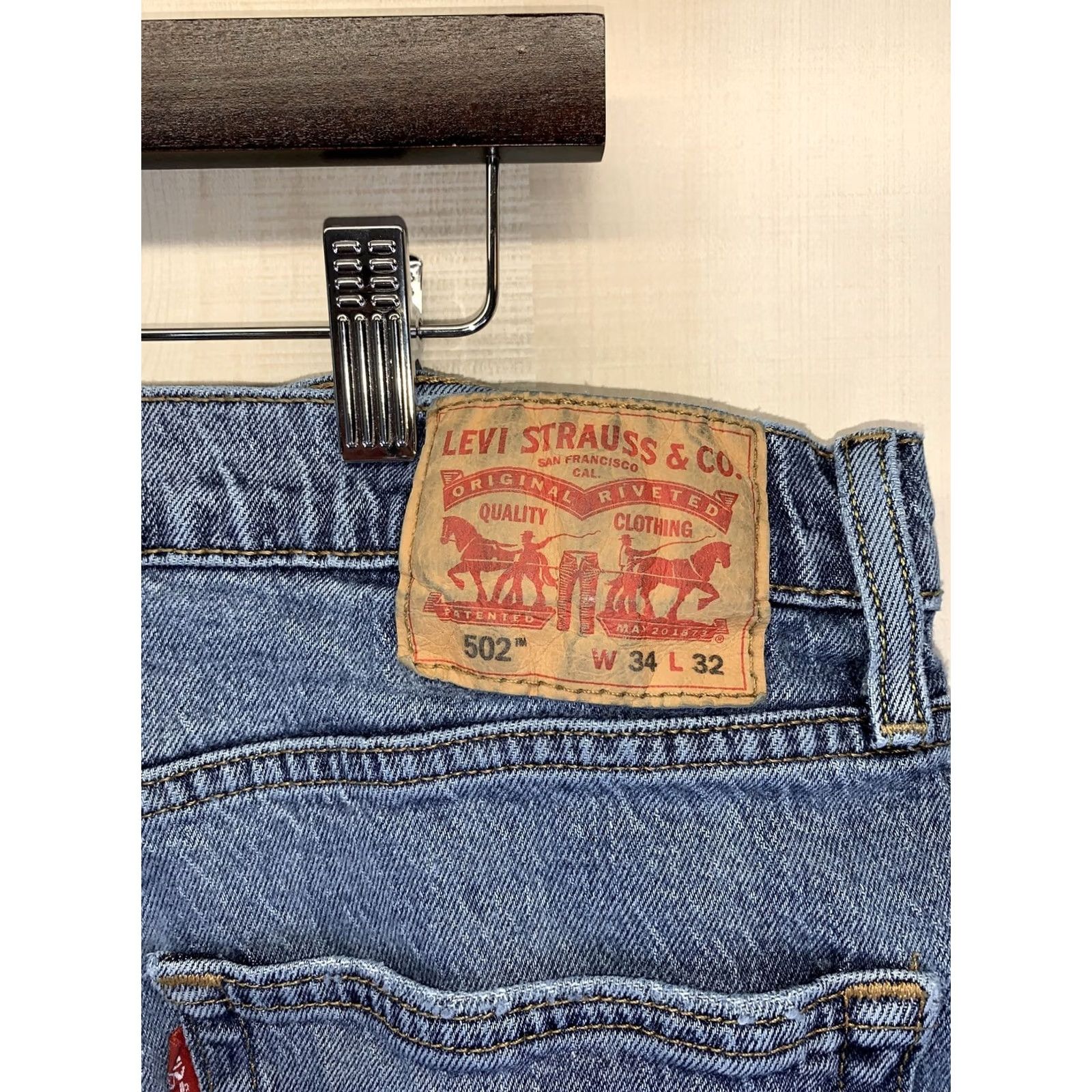 Levi's VINTAGE Levi’s 502 Denim Distressed Raw Hem Straight Leg Mens Jeans 34x32-4959 Size US 34 / EU 50 - 7 Thumbnail