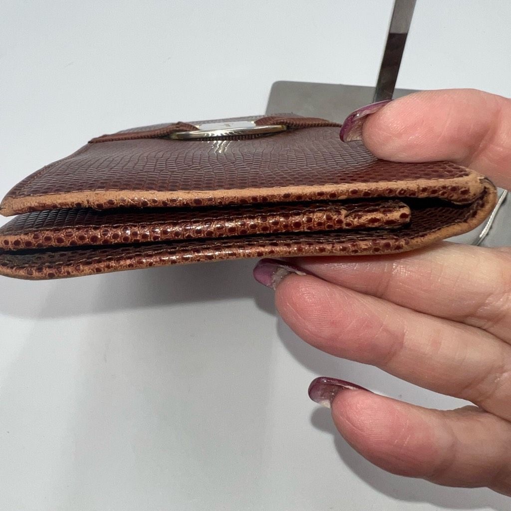 Salvatore Ferragamo Salvatore Ferragamo Vera Ribbon Wallet Brown and Gold Size ONE SIZE - 4 Thumbnail
