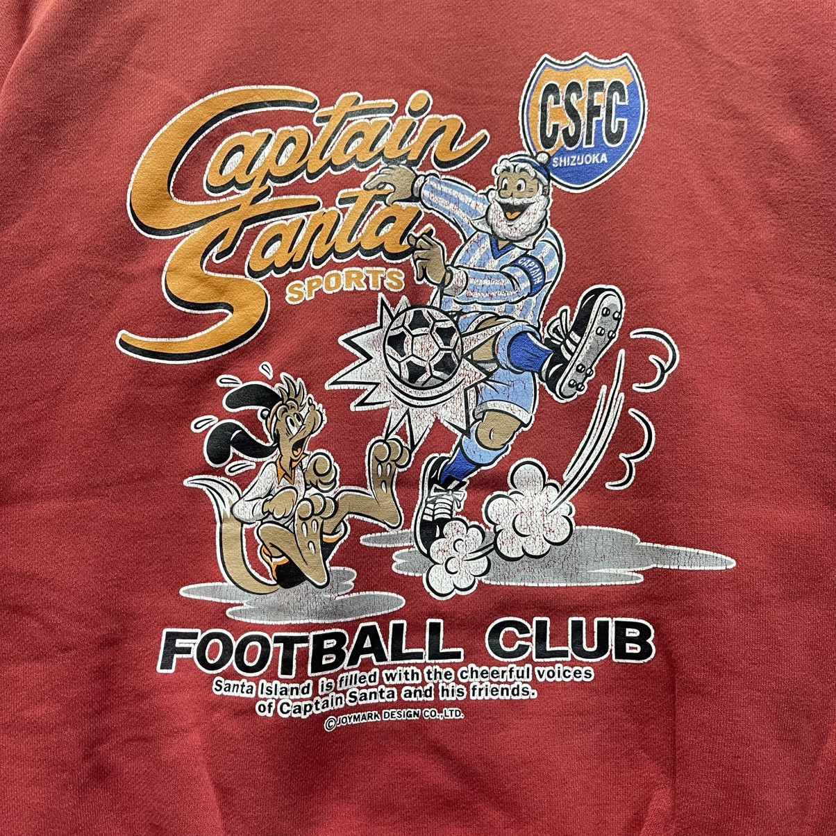 Vintage 1990s Captain Santa Football Club Sweatshirt Red Graphic Size US M / EU 48-50 / 2 - 3 Thumbnail