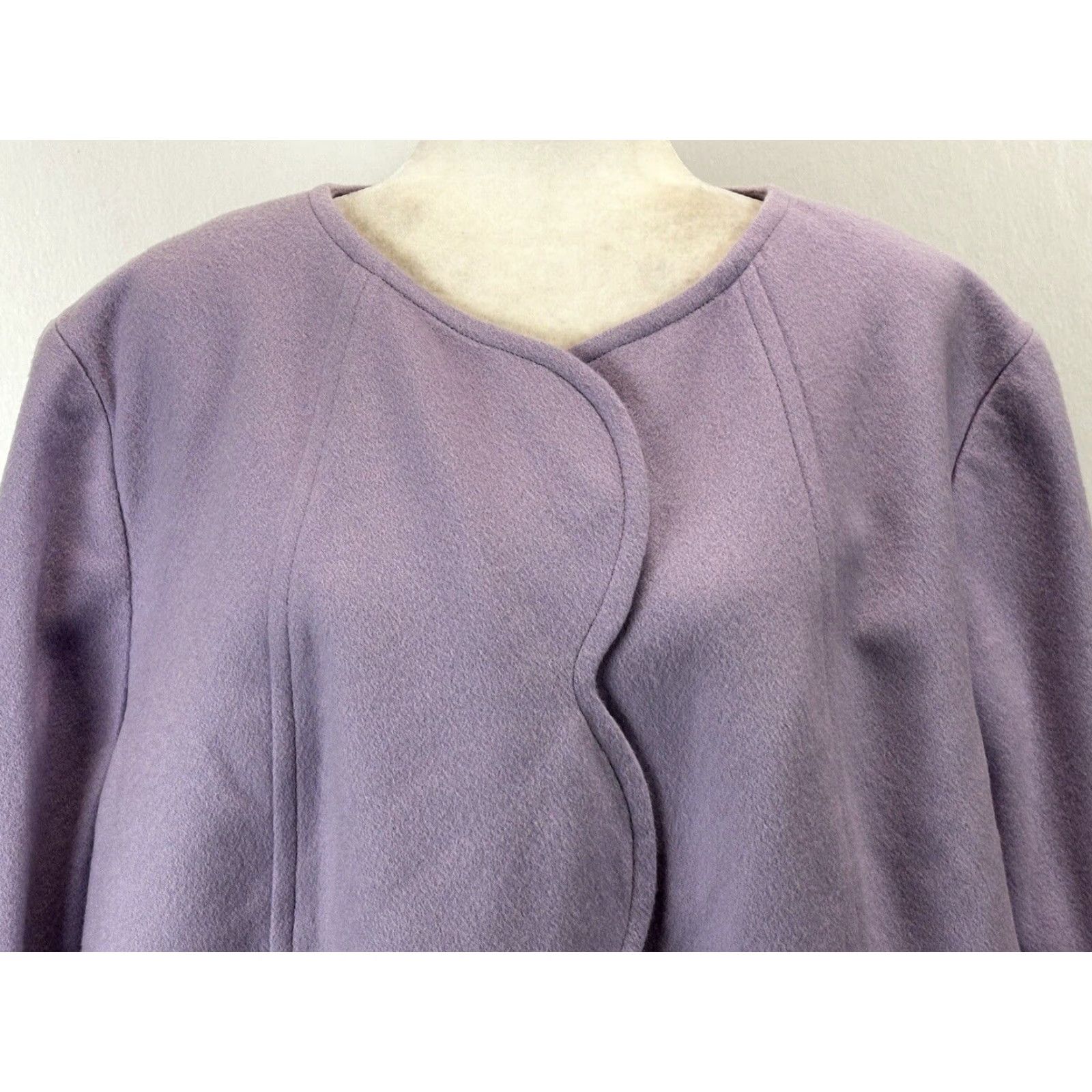 Talbots VINTAGE Talbots Wool Blazer Jacket Women Plus 24W Purple Italian Style Long Sleeve Size 4XL / US 24-26 - 5 Thumbnail