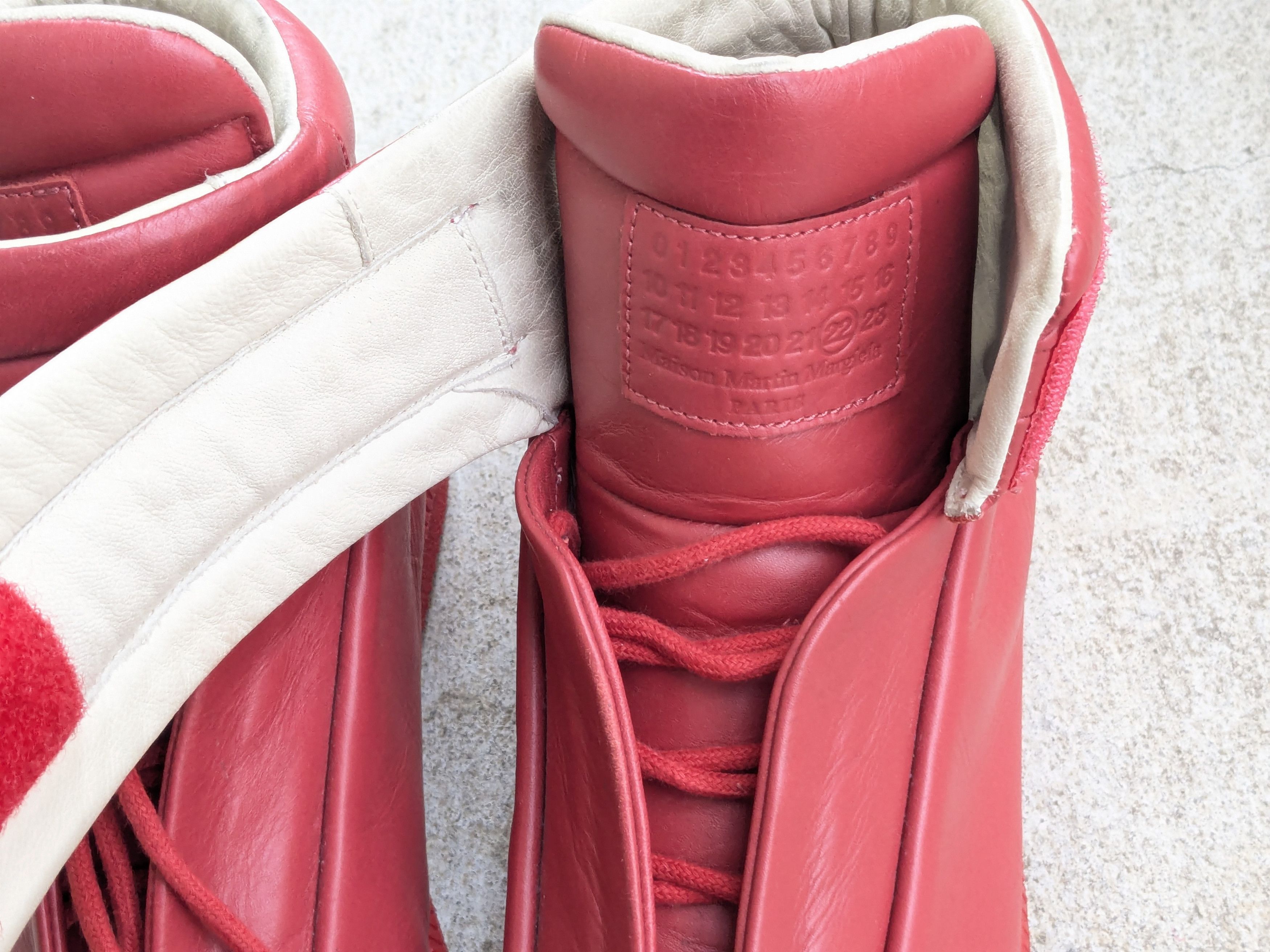 Maison Margiela Maison Margiela Future Red 8 41 Leather High Tops Size US 8 / EU 41 - 3 Thumbnail