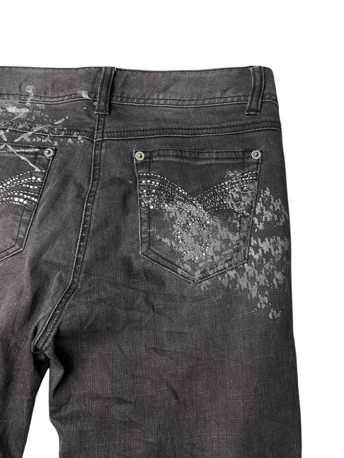 If Six Was Nine 2000's Joinus Tribal Glittery Flared Jeans Size US 29 - 9 Thumbnail