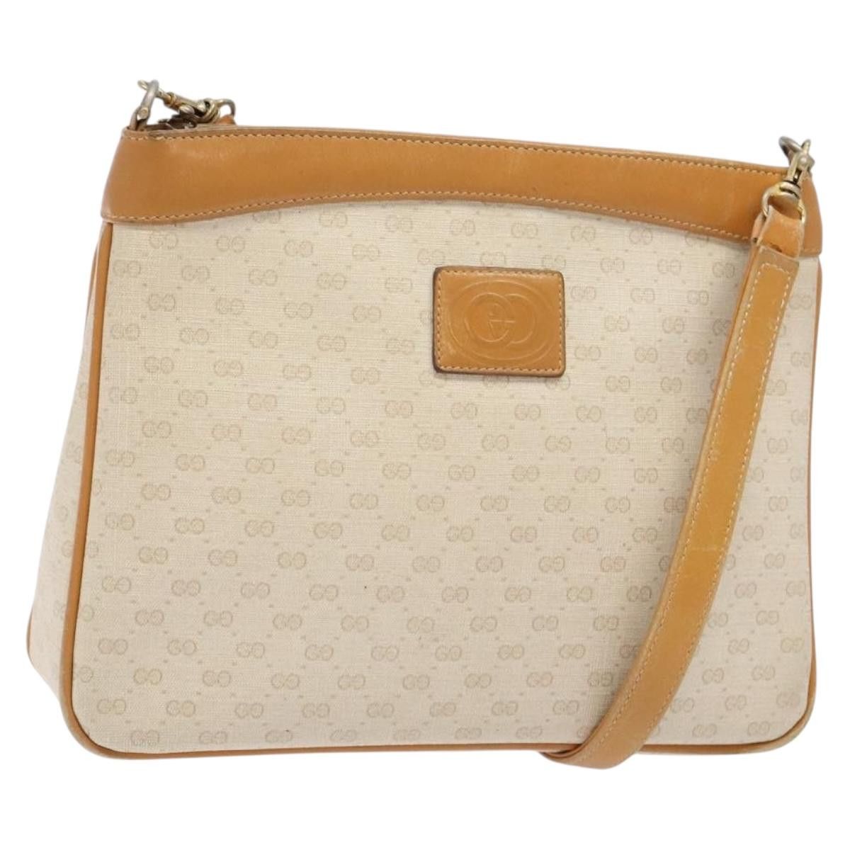 Gucci GUCCI Micro GG Supreme Shoulder Bag Pvc White Gold Size ONE SIZE - 1 Thumbnail
