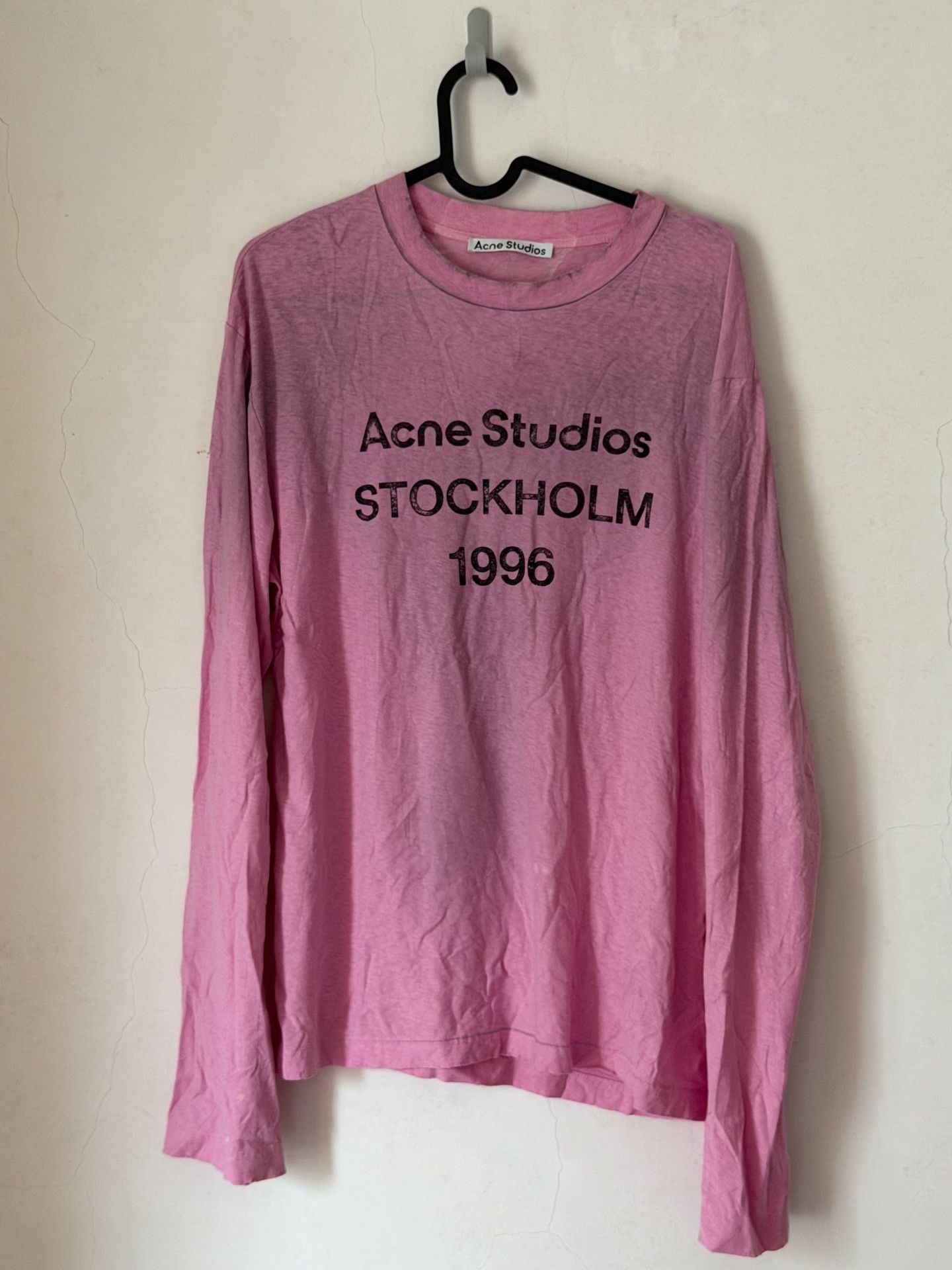 Acne Studios Acne Studios 1996 Logo Distressed Longsleeve Size US M / EU 48-50 / 2 - 1 Thumbnail