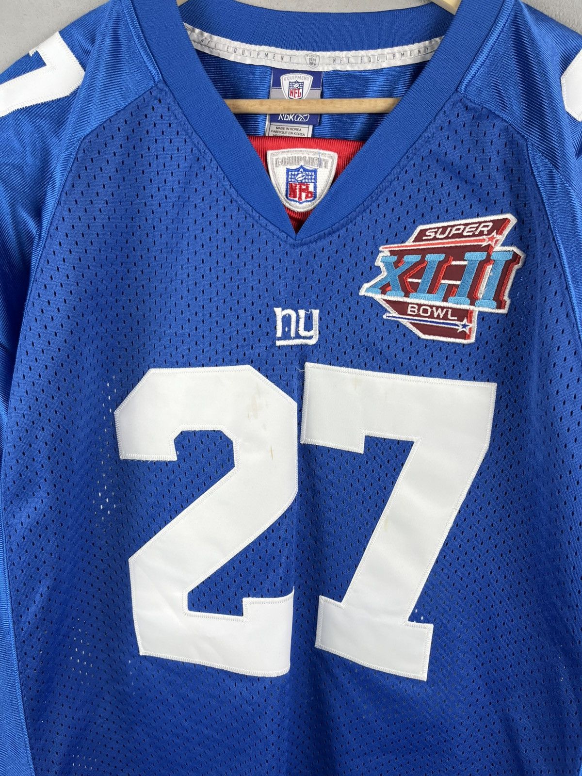 Reebok 2008 New York Giants Jacobs #27 Super Bowl Size US XL / EU 56 / 4 - 2 Thumbnail