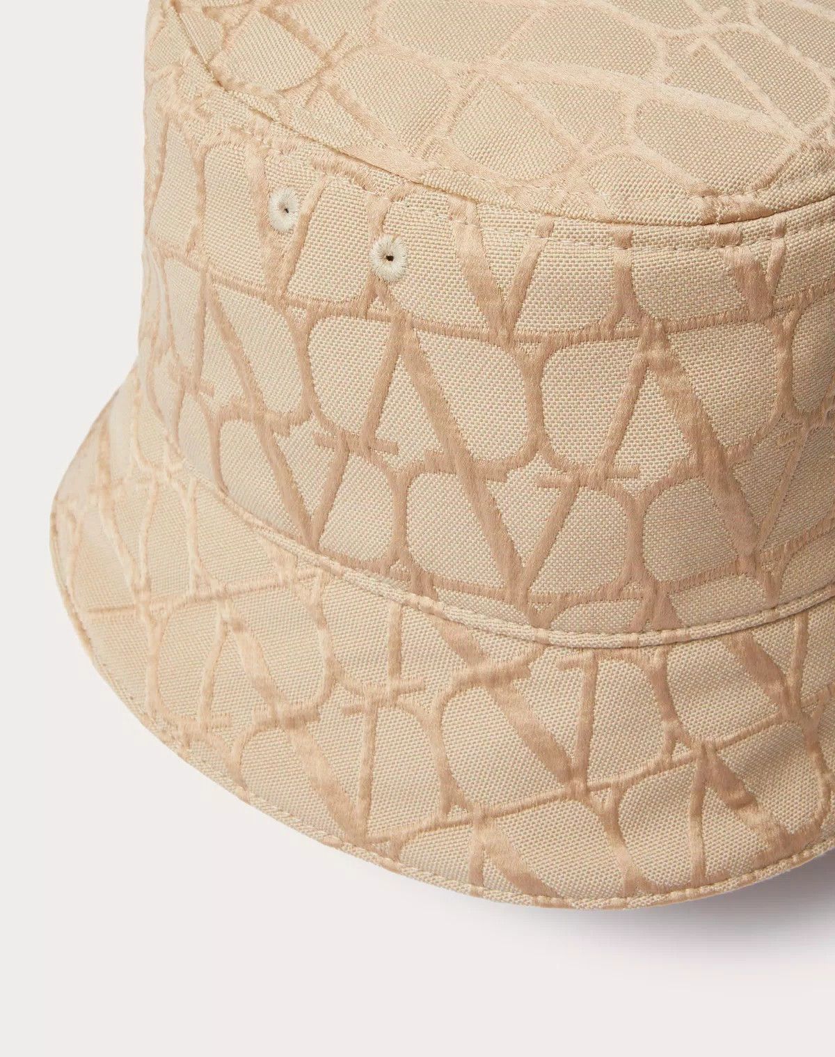 Valentino oc11z0725 Size:58/ Iconographe Cotton Bucket Hat in Beige Size ONE SIZE - 2 Thumbnail