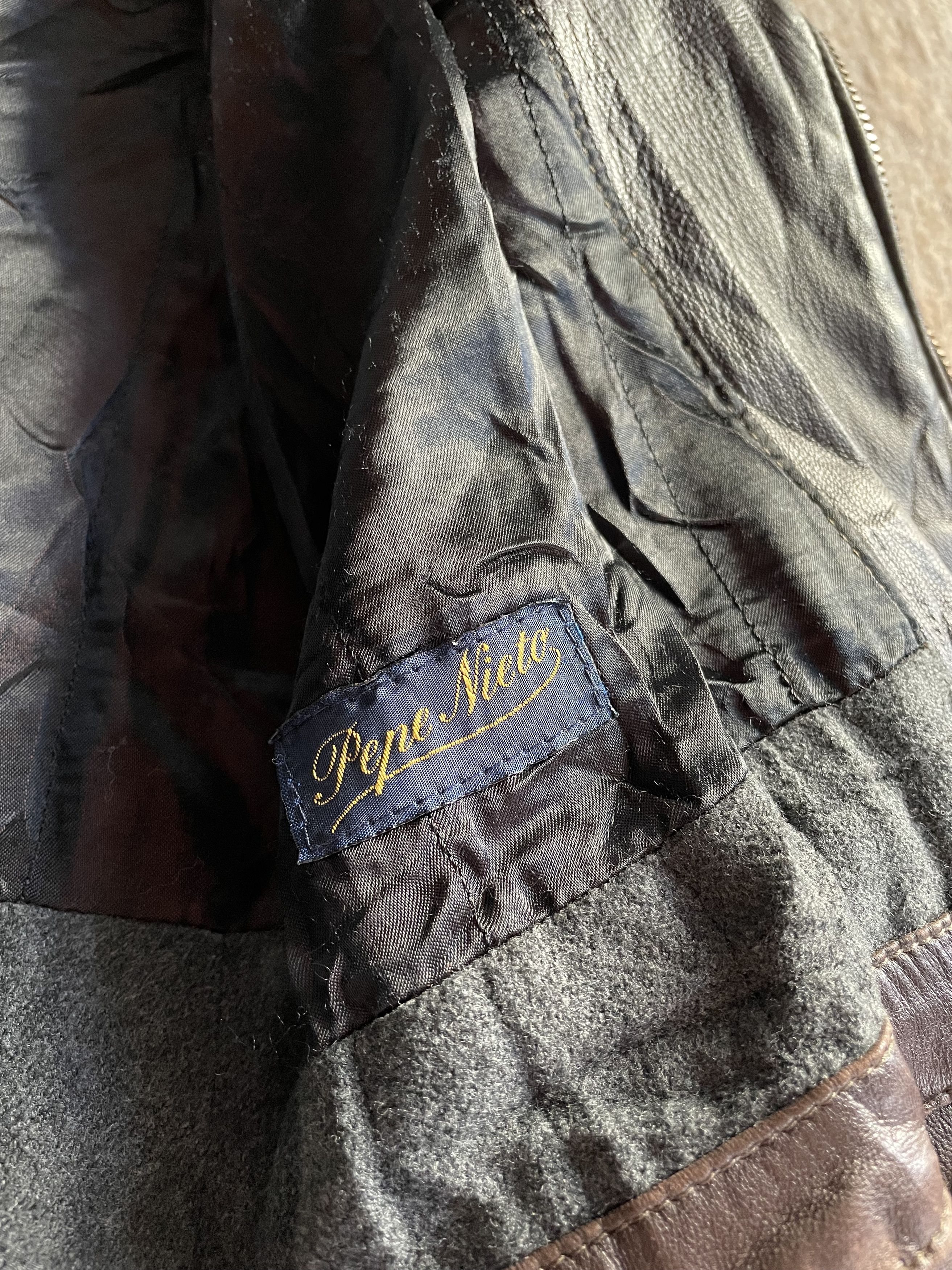 Vintage Pepe Nieto Vintage 60s 70s Eclair Zip Leather Jacket 7927AC Size US M / EU 48-50 / 2 - 4 Thumbnail