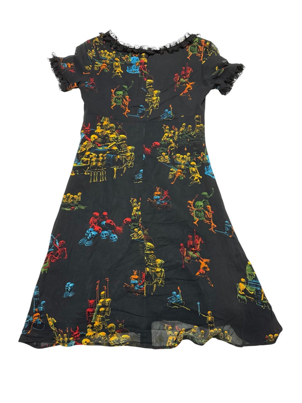 Hysteric Glamour Hysteric Glamour Skeleton Graphic Mesh Dress Size ONE SIZE - 2 Thumbnail