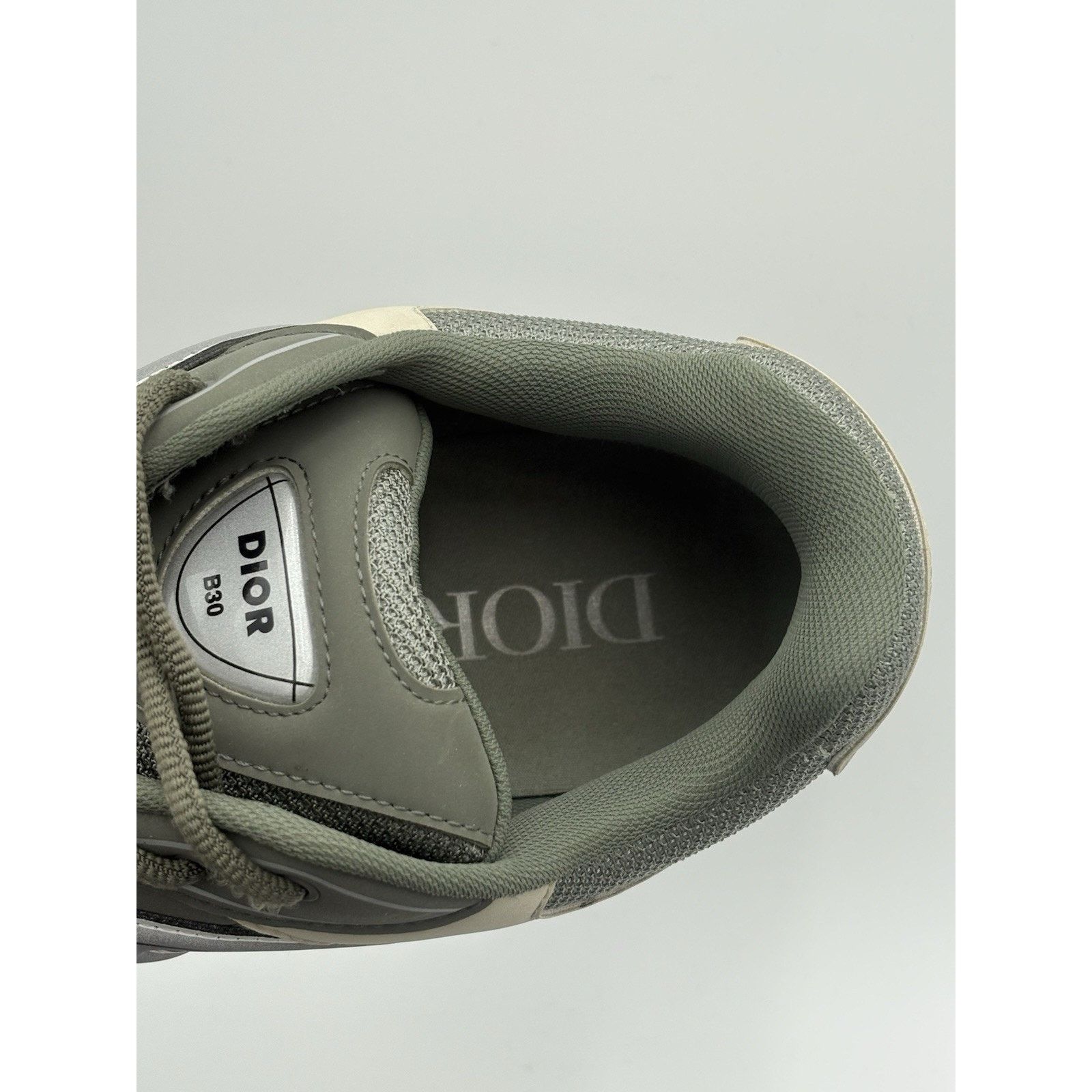 Dior Dior B30 Reflective Sneaker ' Olive Green Beige ' VERY CLEAN Size US 13 / EU 46 - 6 Thumbnail