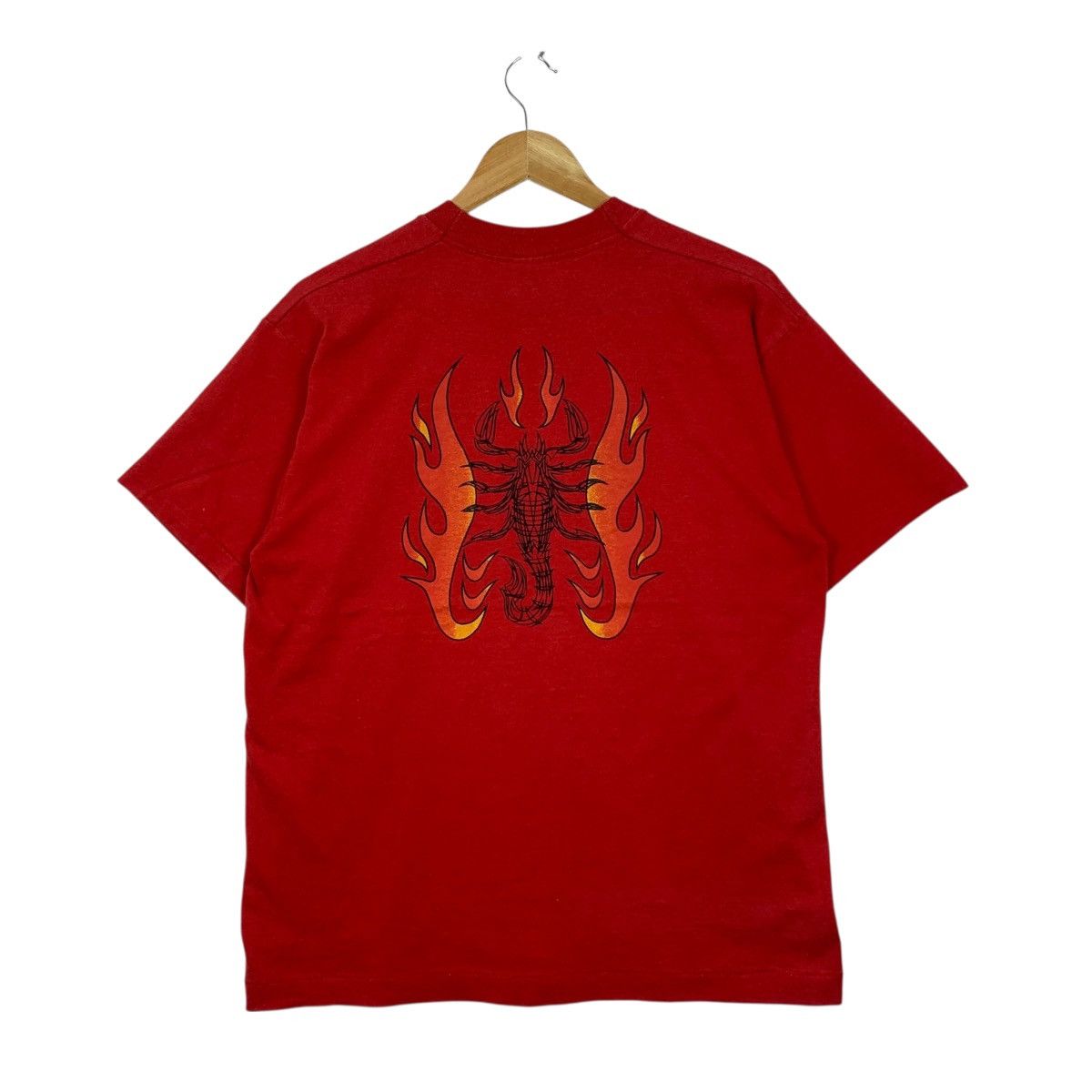 Vintage Vintage 90s TRIBAL THE SCORPION Fire Tattoo Shirt Size US L / EU 52-54 / 3 - 1 Thumbnail