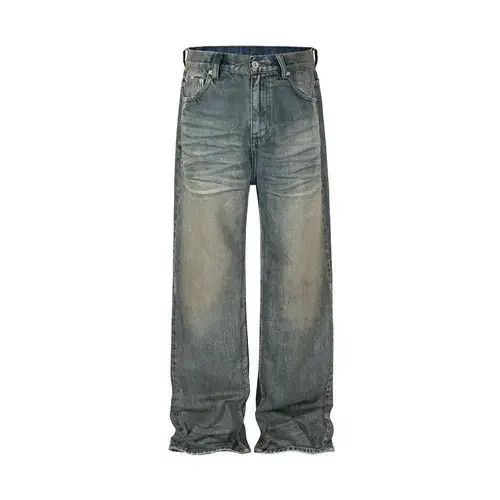 Other Washed Dirty Baggy Blue Jeans Size US 30 / EU 46 - 3 Thumbnail