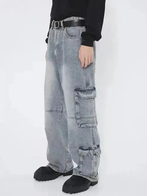 Japanese Brand × Jean Retro baggy cargo jeans with big pockets Size US 32 / EU 48 - 1 Thumbnail