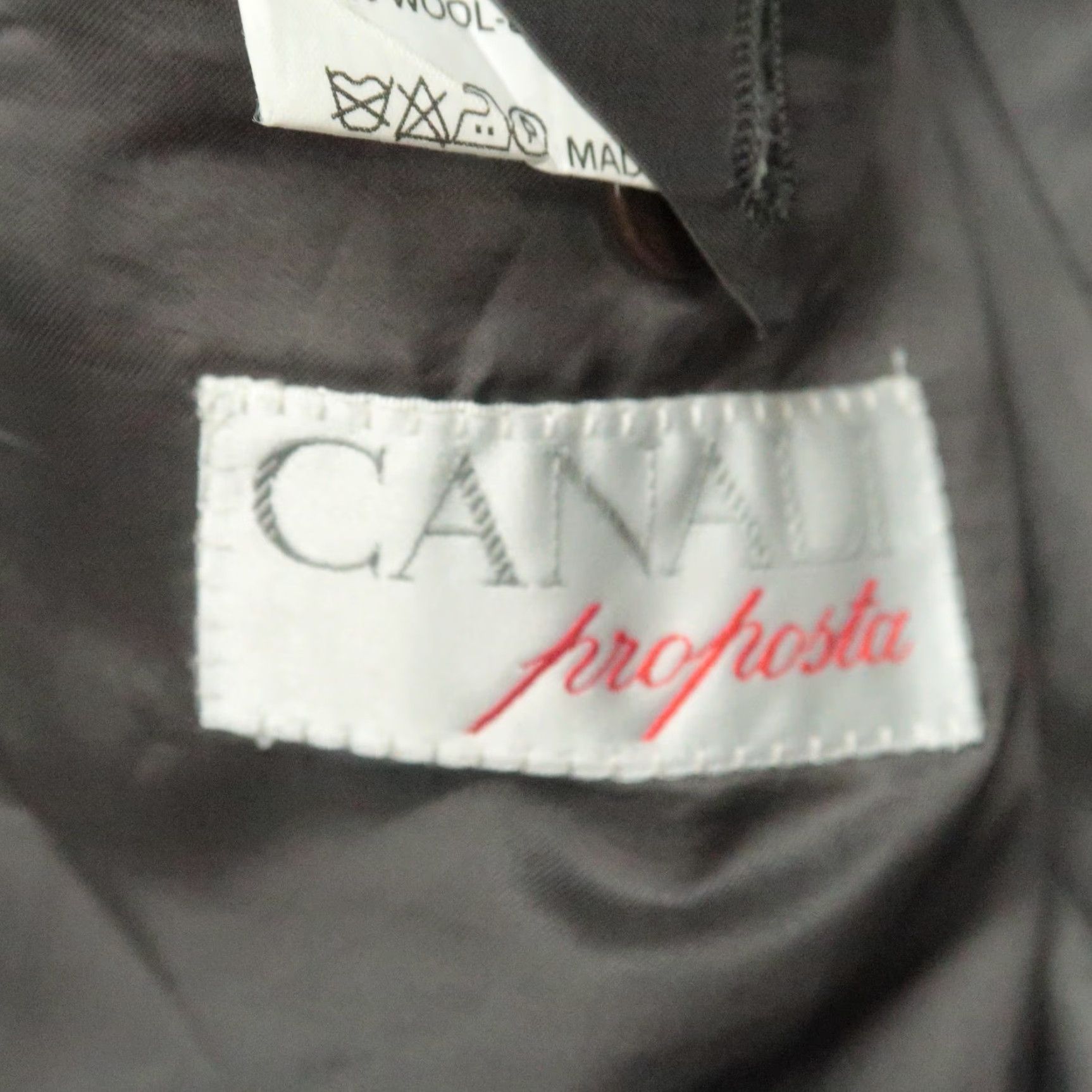 Canali VINTAGE Canali Blazer Mens 40 Beige Proposta Houndstooth Wool Silk Sport Coat Italy Size 40R - 5 Thumbnail