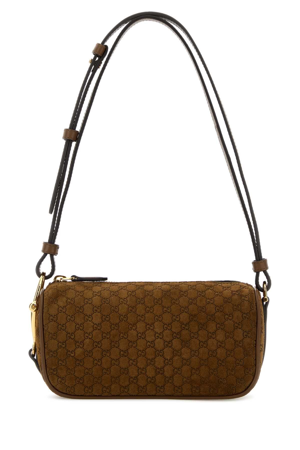 Gucci Brown Suede Shoulder Bag Size ONE SIZE - 1 Thumbnail