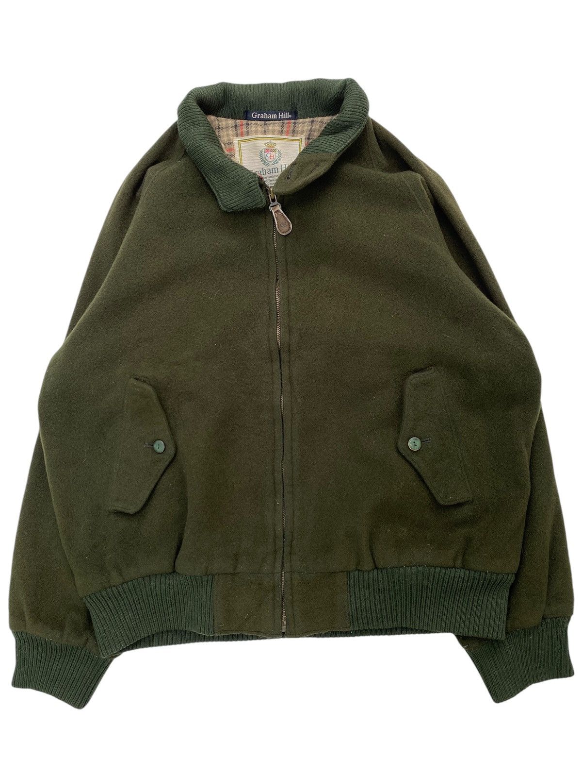 Japanese Brand Vtg Graham Hill Wool Bomber Jacket Size US M / EU 48-50 / 2 - 1 Thumbnail
