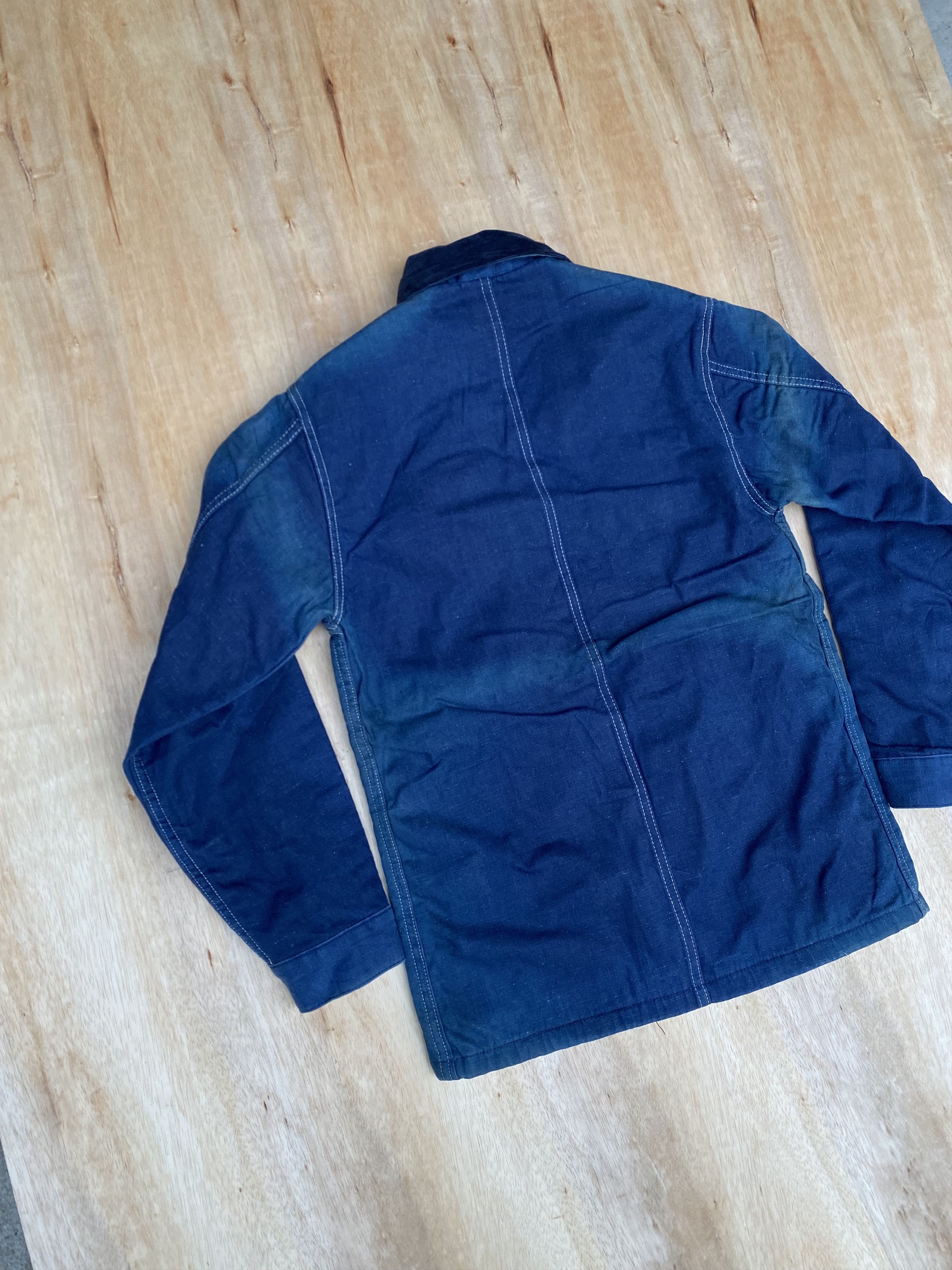 Edwin Vintage 80S Edwin sunfaded Chore denim jacket inner blanket Size US S / EU 44-46 / 1 - 6 Thumbnail