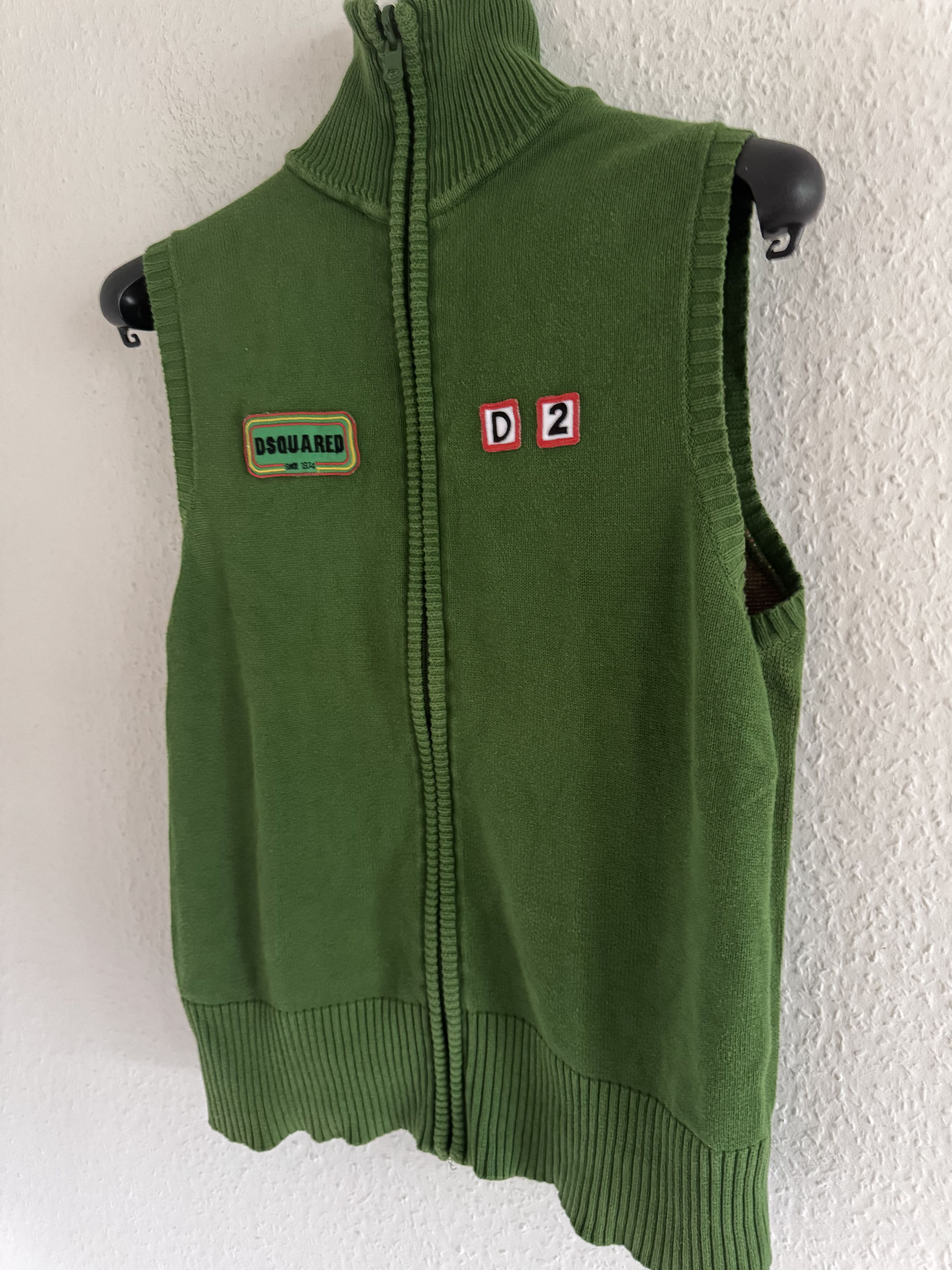 Dsquared2 Brotherhood Graphic Zip Knit Vest Size US M / EU 48-50 / 2 - 4 Thumbnail